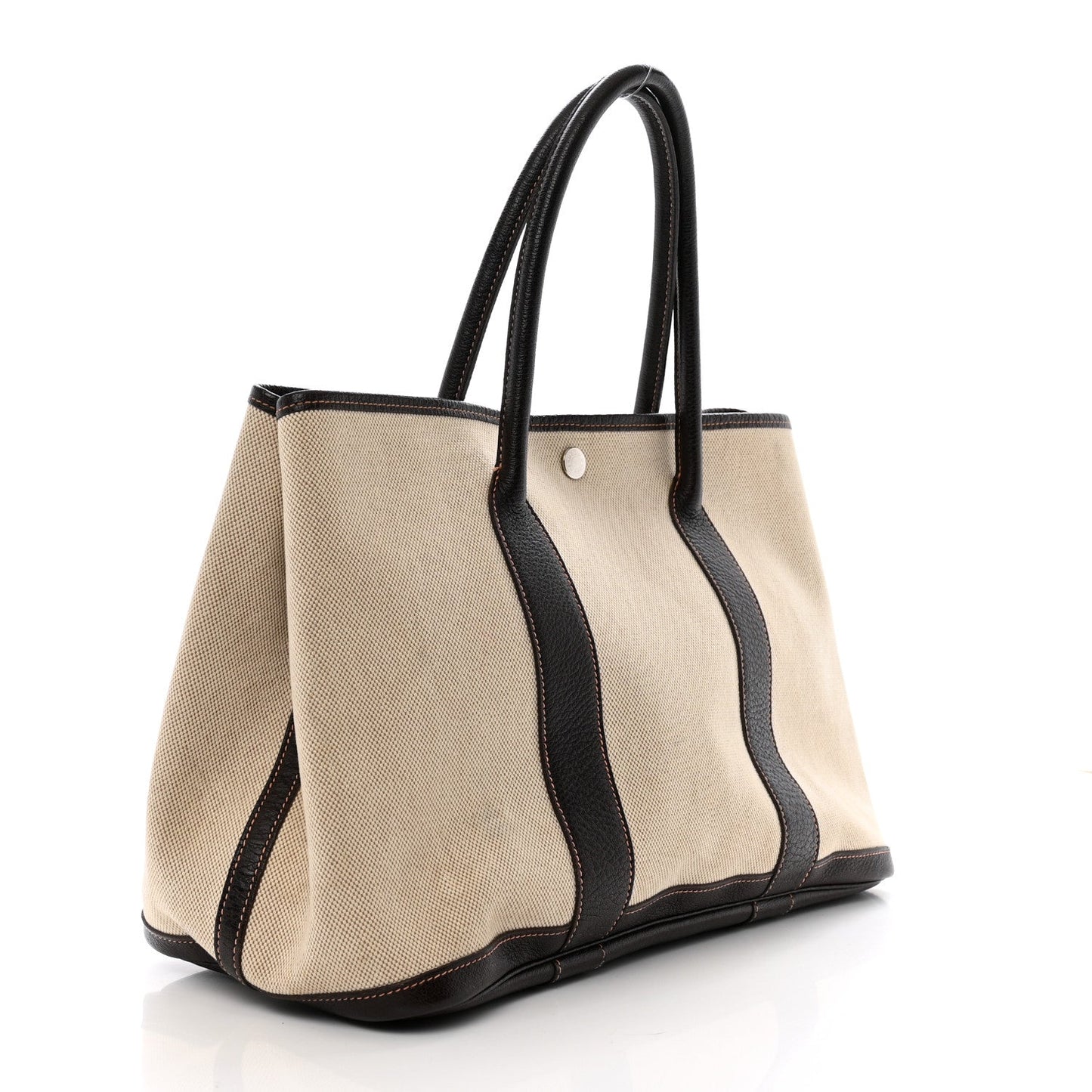 Hermes Buffle Skipper Toile Garden Party 36 MM Tote Marron Fonce