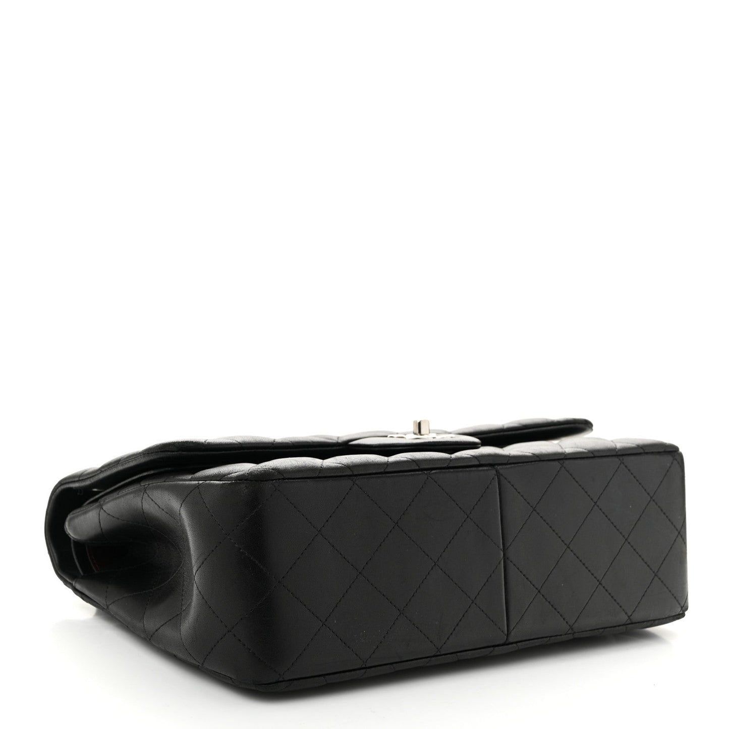 Chanel Lambskin Quilted Jumbo Double Flap Black