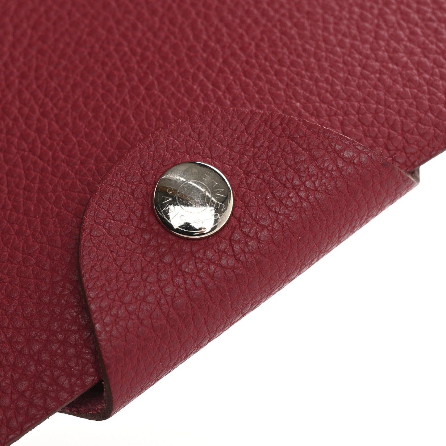 Hermes Togo Ulysse MM Notebook Cover Rouge Grenat