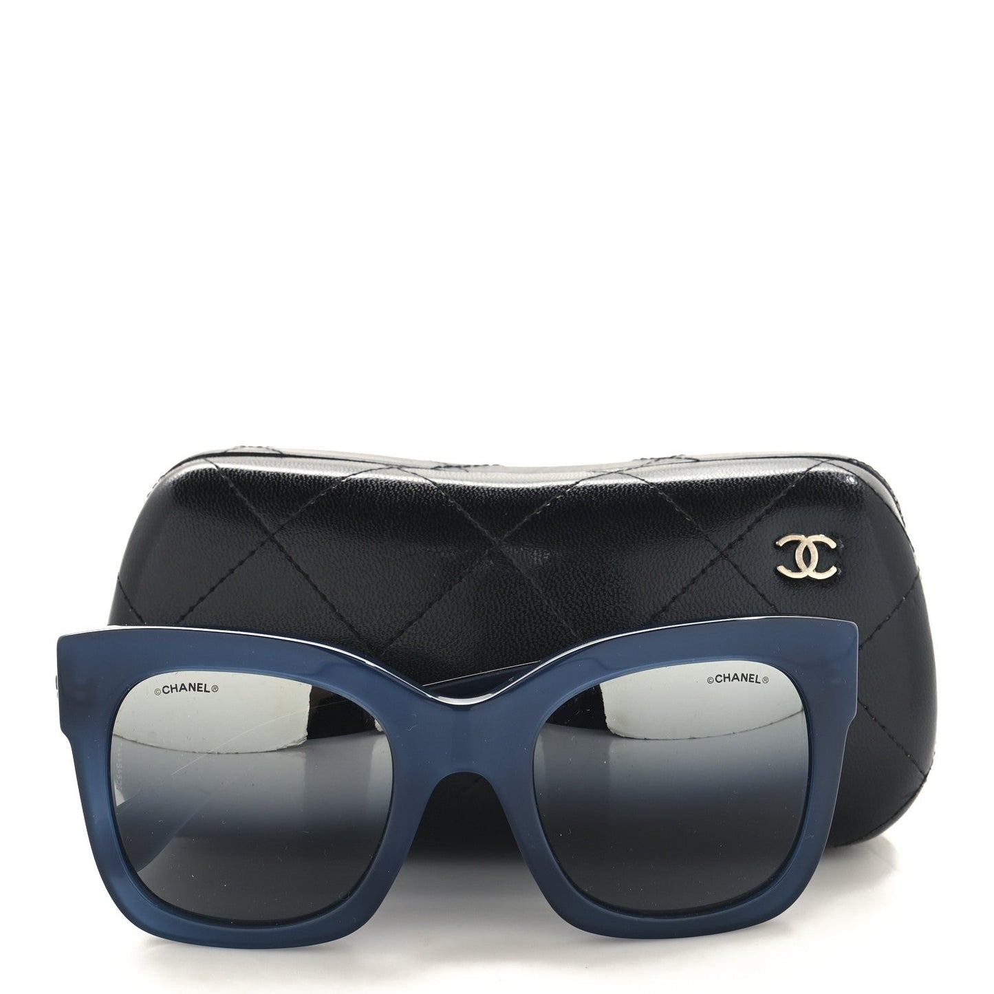 Chanel Acetate Mirror CC Square Fall Sunglasses 5357-A Blue