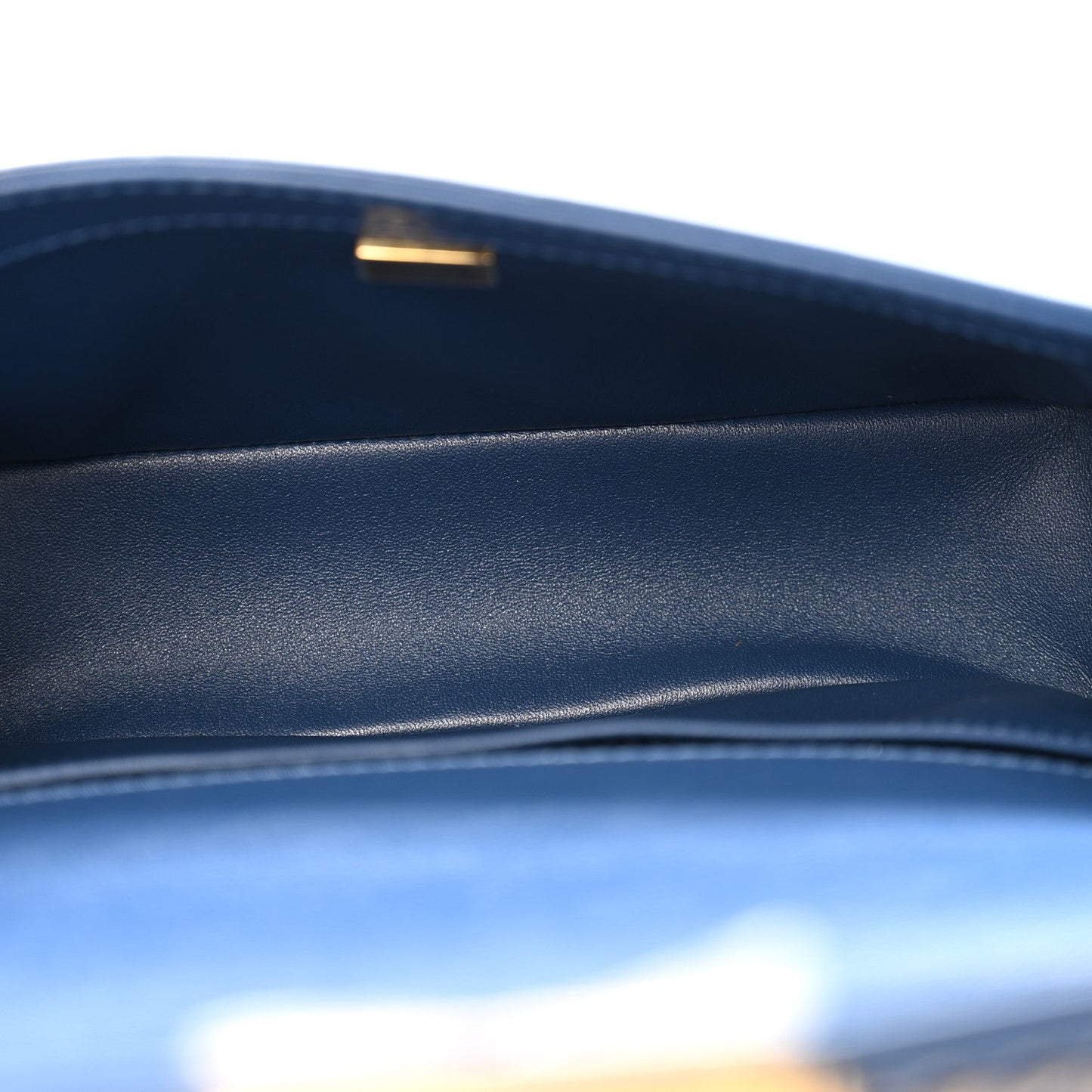 Chanel Lambskin Quilted Medium Top Handle Boy Flap Dark Blue