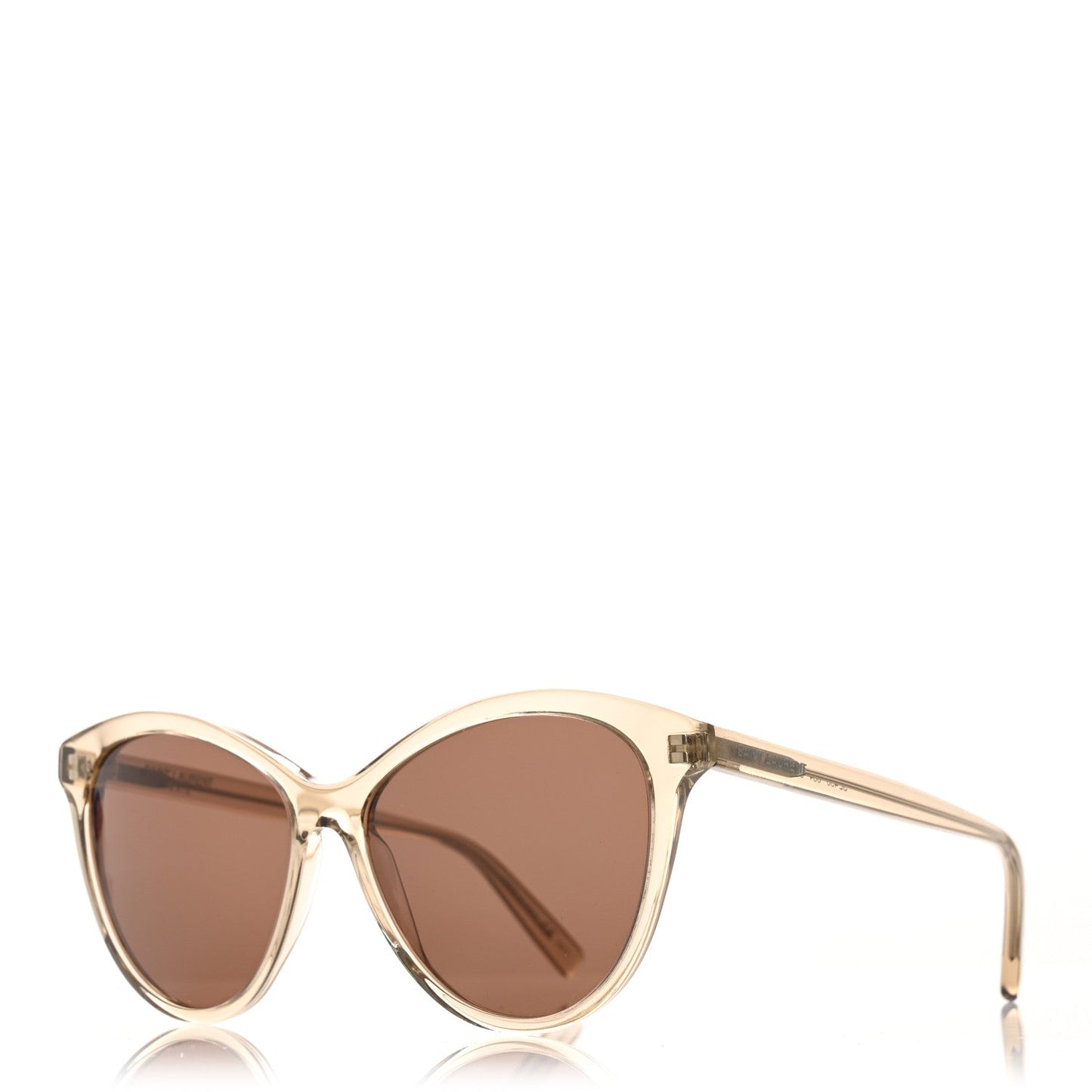 Saint Laurent Transparent Acetate SL 456 Sunglasses Beige