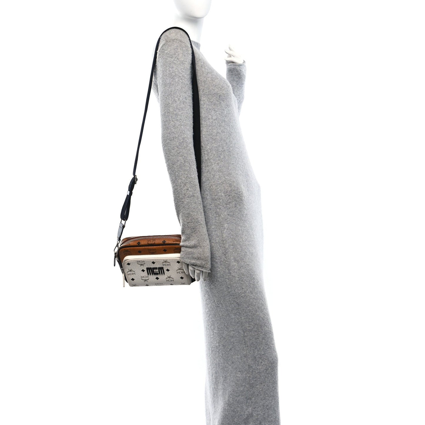 MCM MCM Visetos Mix Small Klassik Crossbody White