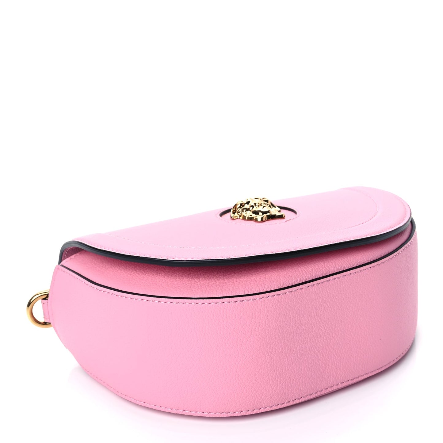 Versace Grained Calfskin La Medusa Small Shoulder Bag Pink