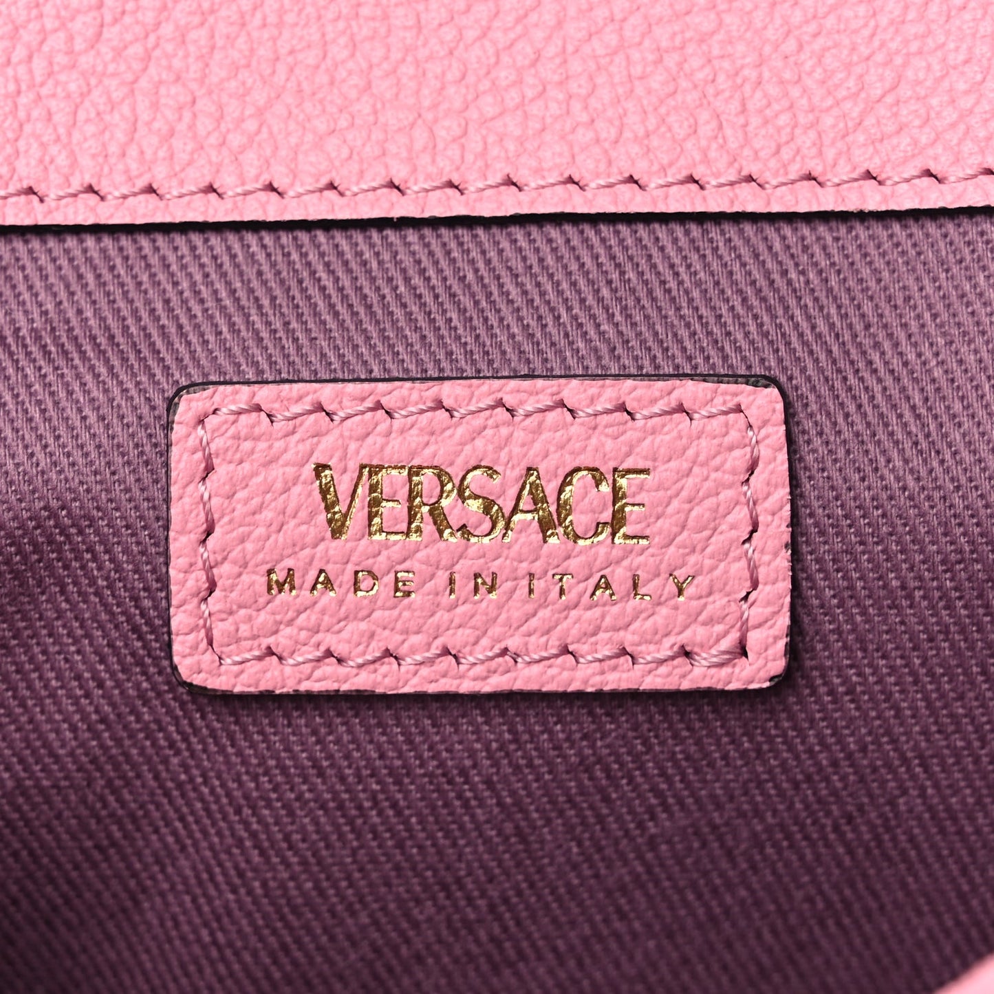 Versace Grained Calfskin La Medusa Small Shoulder Bag Pink