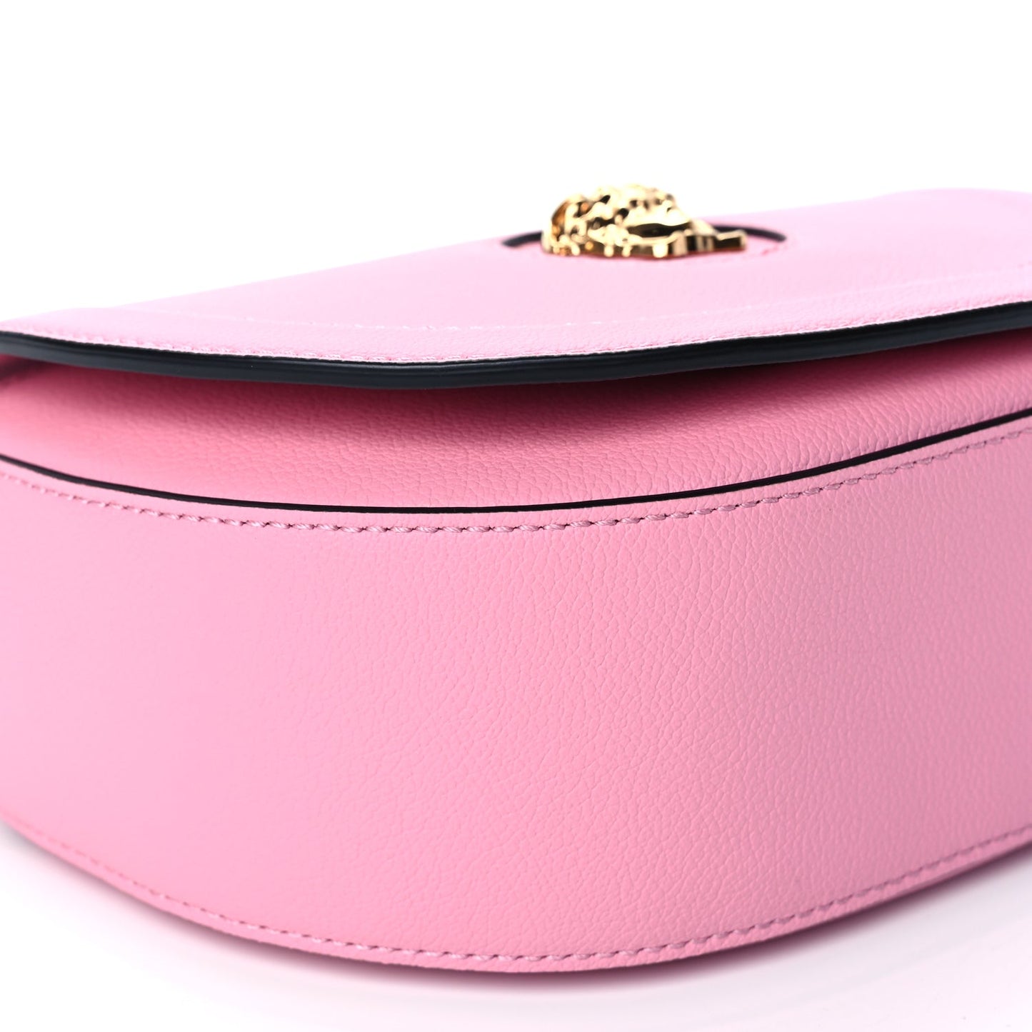 Versace Grained Calfskin La Medusa Small Shoulder Bag Pink