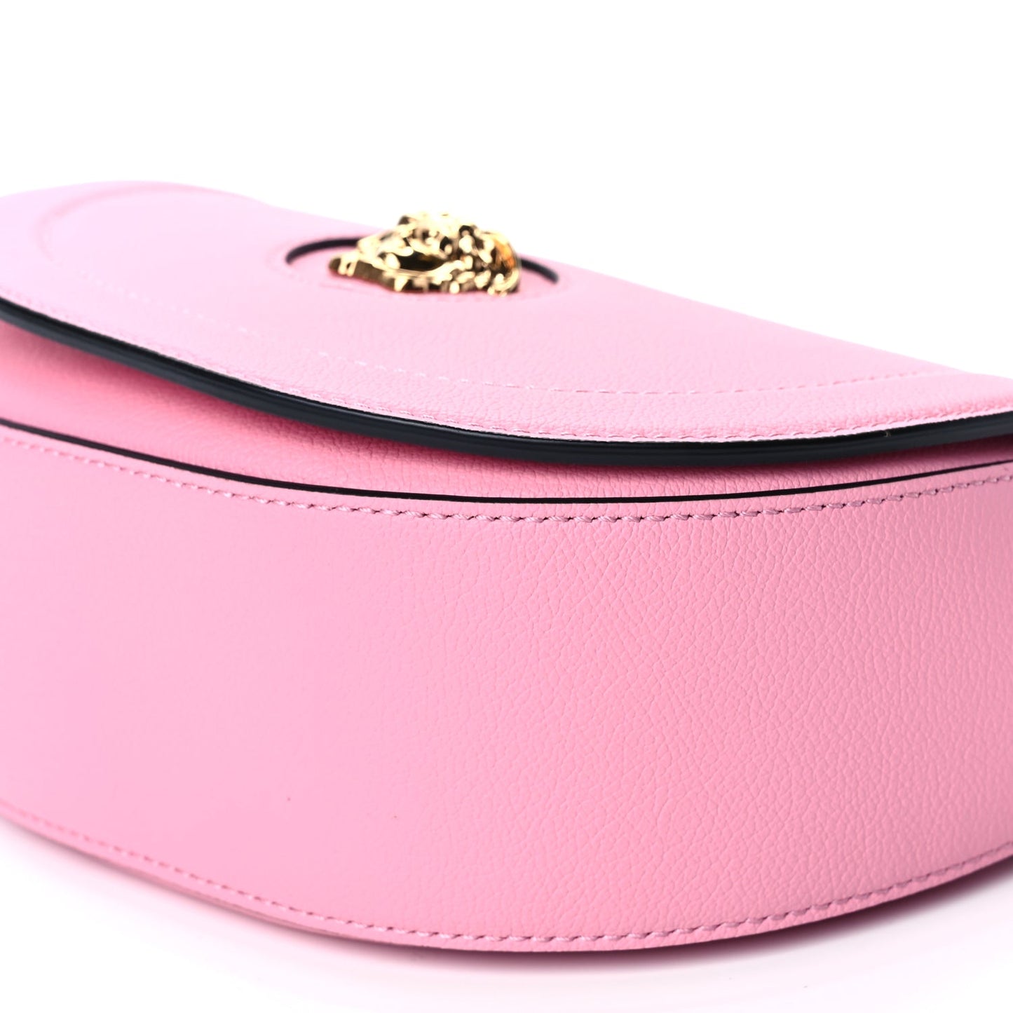 Versace Grained Calfskin La Medusa Small Shoulder Bag Pink