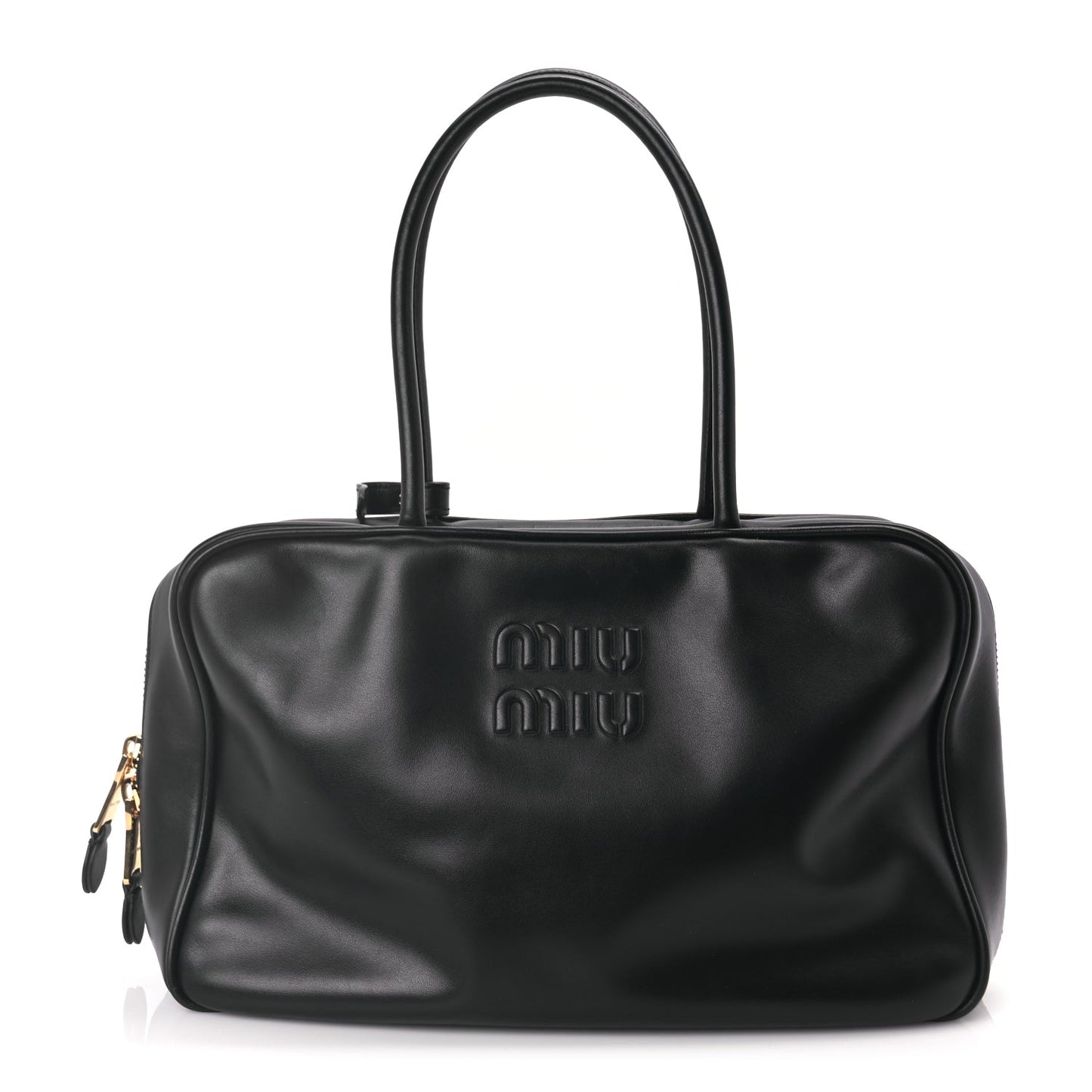 Miu Miu Soft Calf Large Softy Beau Top Handle Bag Black