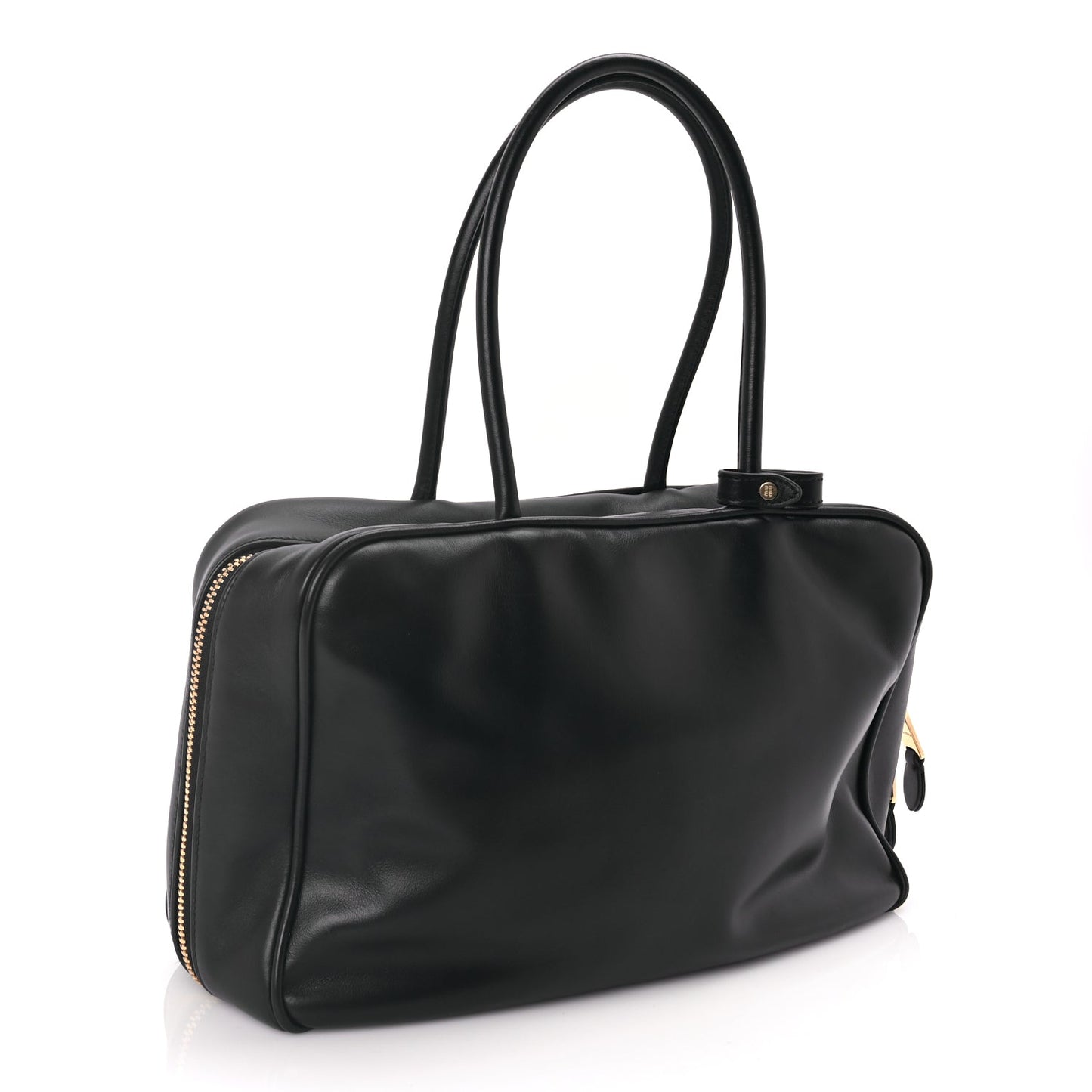 Miu Miu Soft Calf Large Softy Beau Top Handle Bag Black