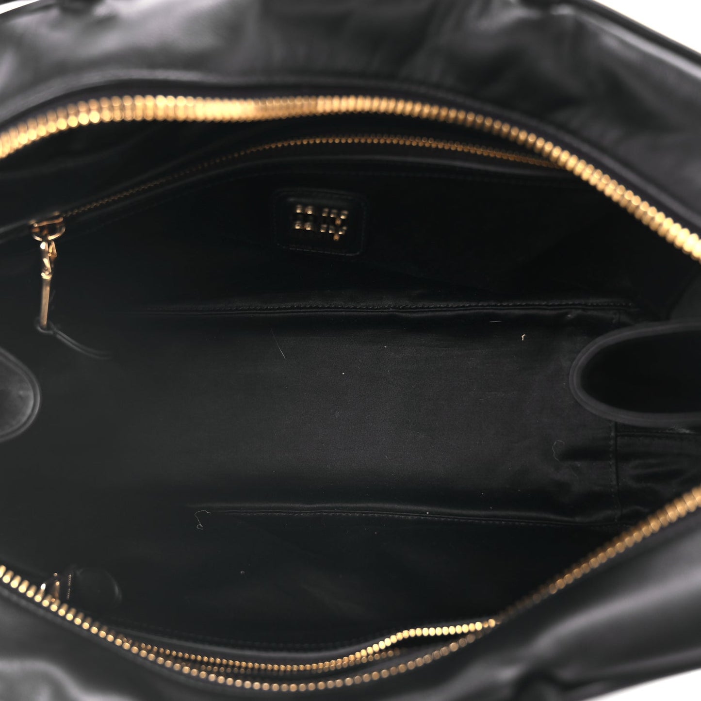 Miu Miu Soft Calf Large Softy Beau Top Handle Bag Black