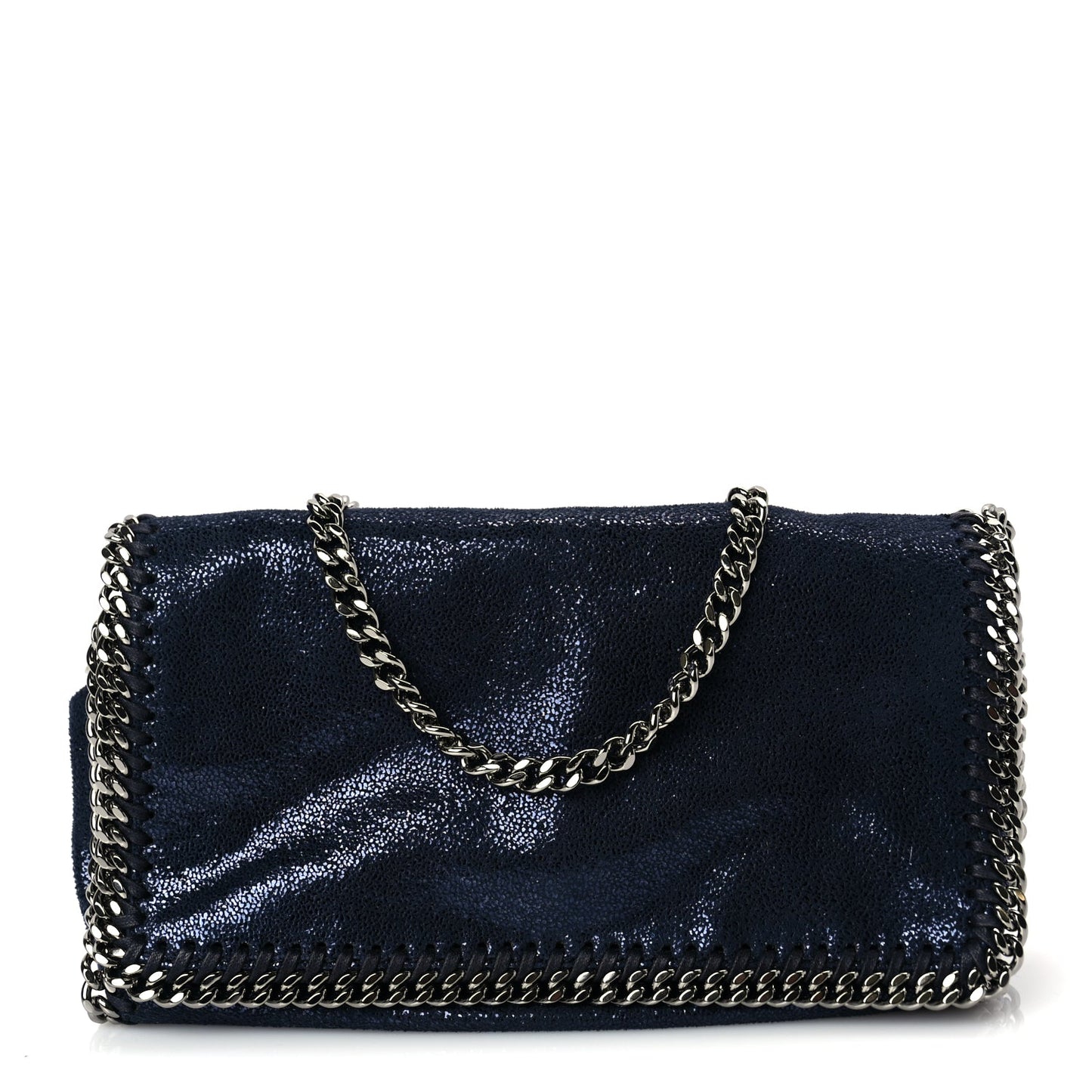 Stella McCartney Shaggy Deer Falabella Crossbody Bag Lapis Navy