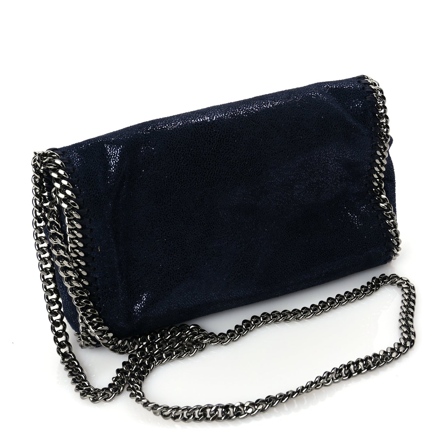 Stella McCartney Shaggy Deer Falabella Crossbody Bag Lapis Navy