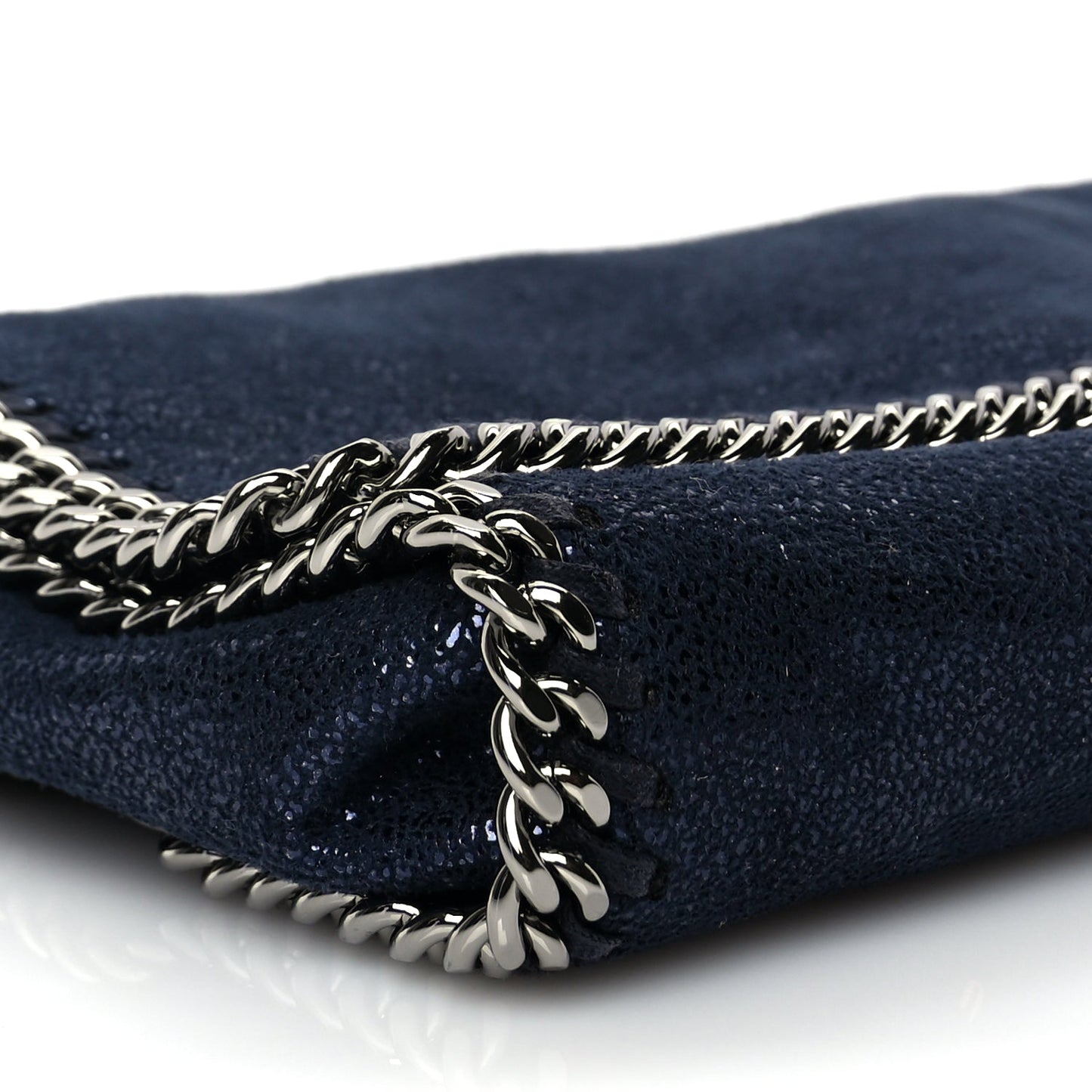 Stella McCartney Shaggy Deer Falabella Crossbody Bag Lapis Navy