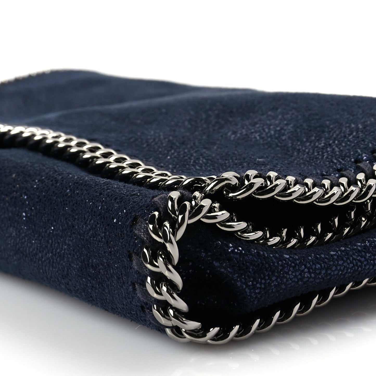 Stella McCartney Shaggy Deer Falabella Crossbody Bag Lapis Navy