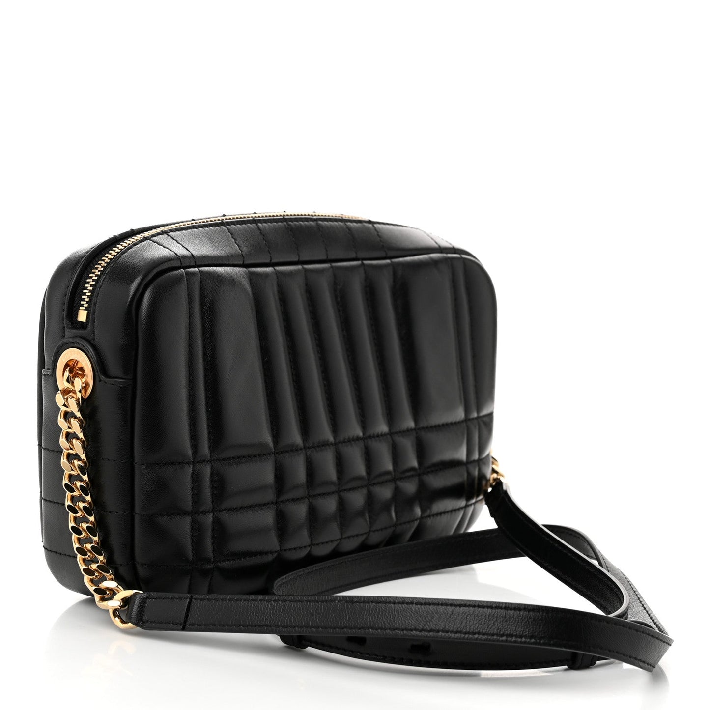 Burberry Calfskin Quilted Small Lola Camera Bag Black