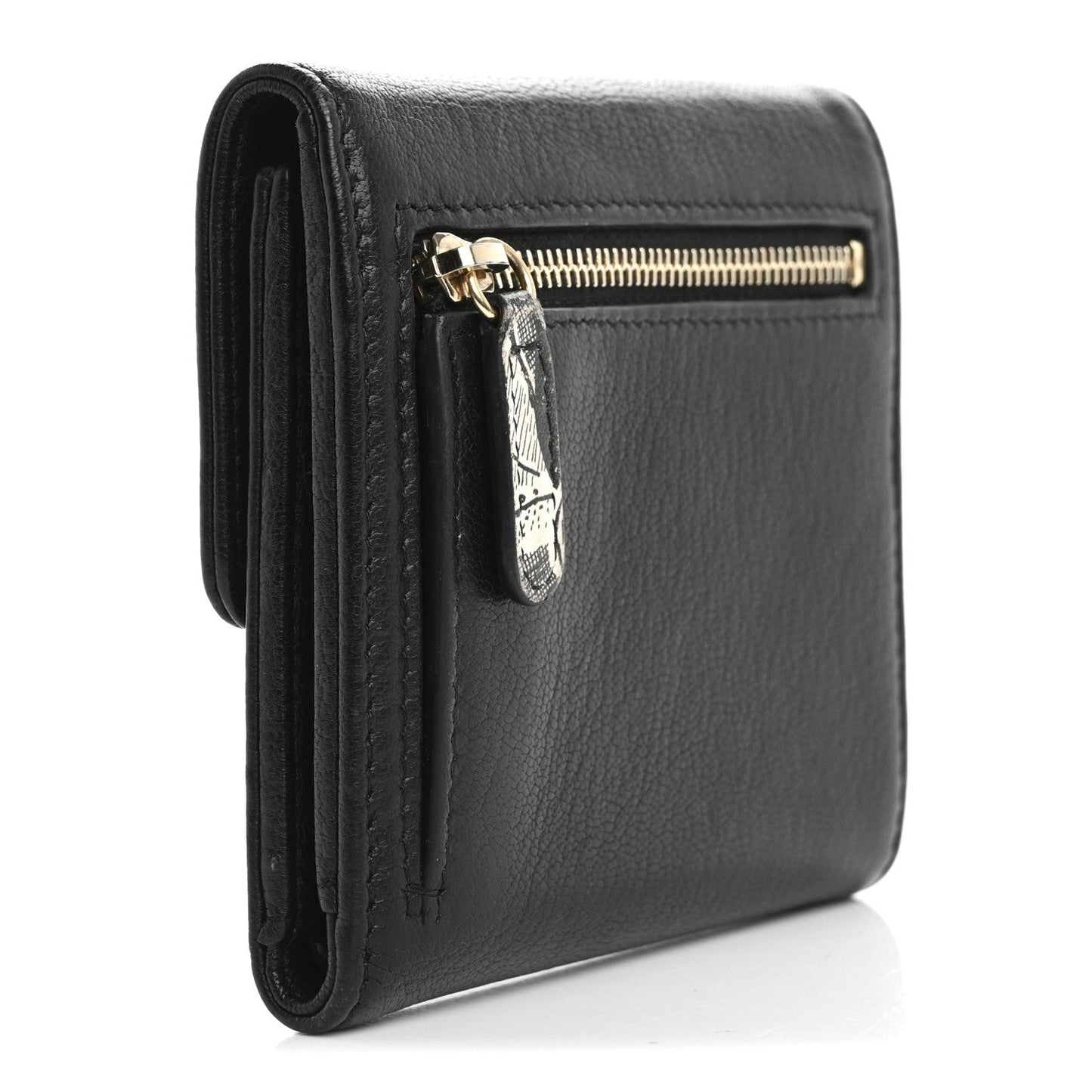Chanel Goatskin CC Compact Flap Wallet Black