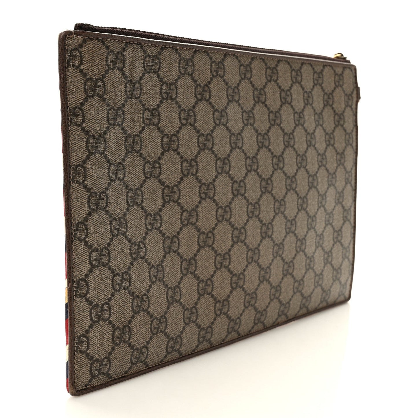 Gucci GG Supreme Monogram Courrier Documents Holder Beige New Acero