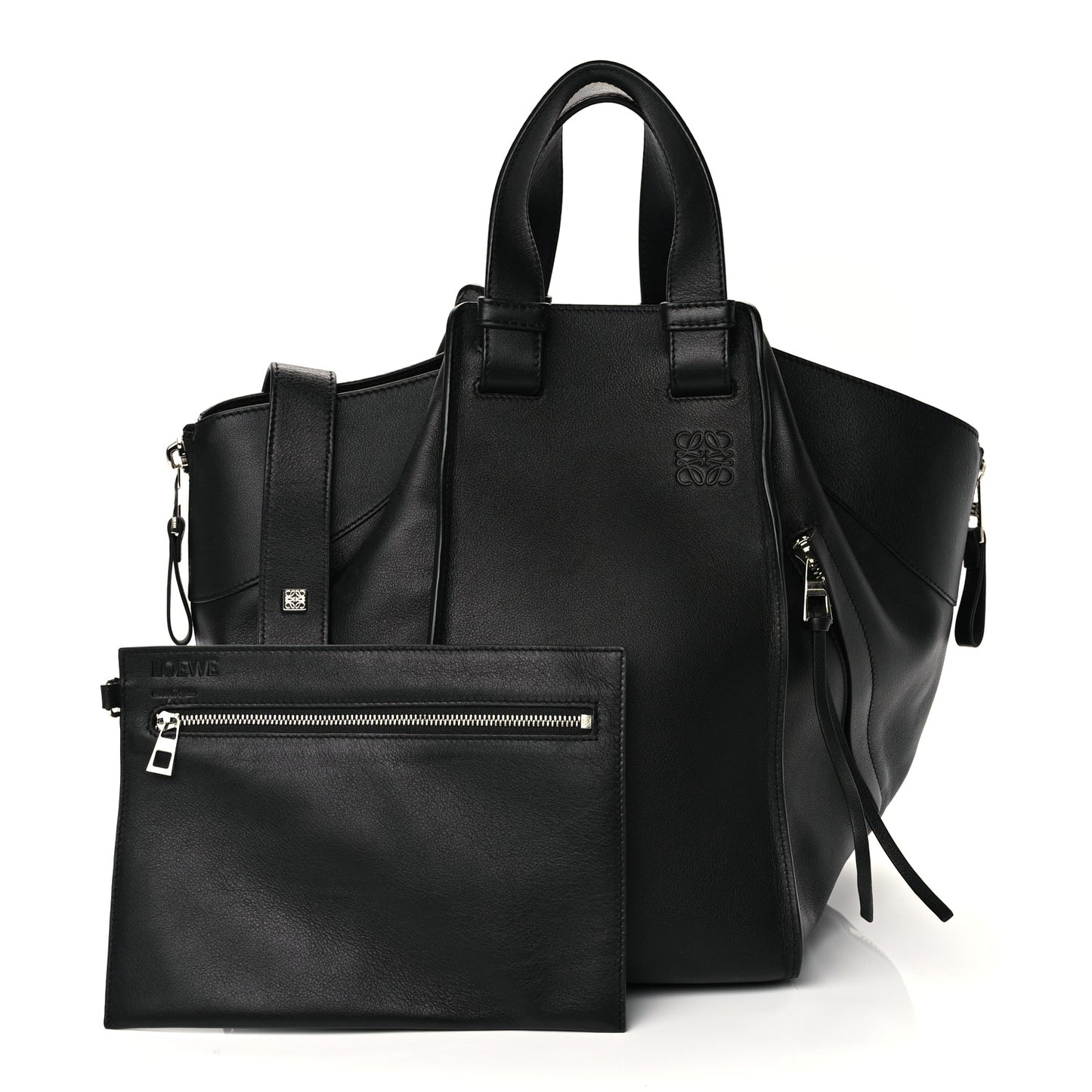 Loewe Calfskin Medium Hammock Shoulder Bag Black