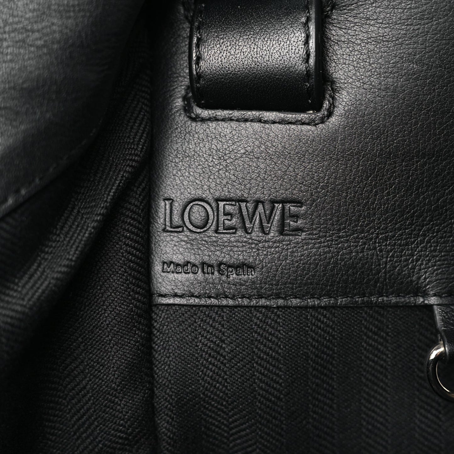 Loewe Calfskin Medium Hammock Shoulder Bag Black