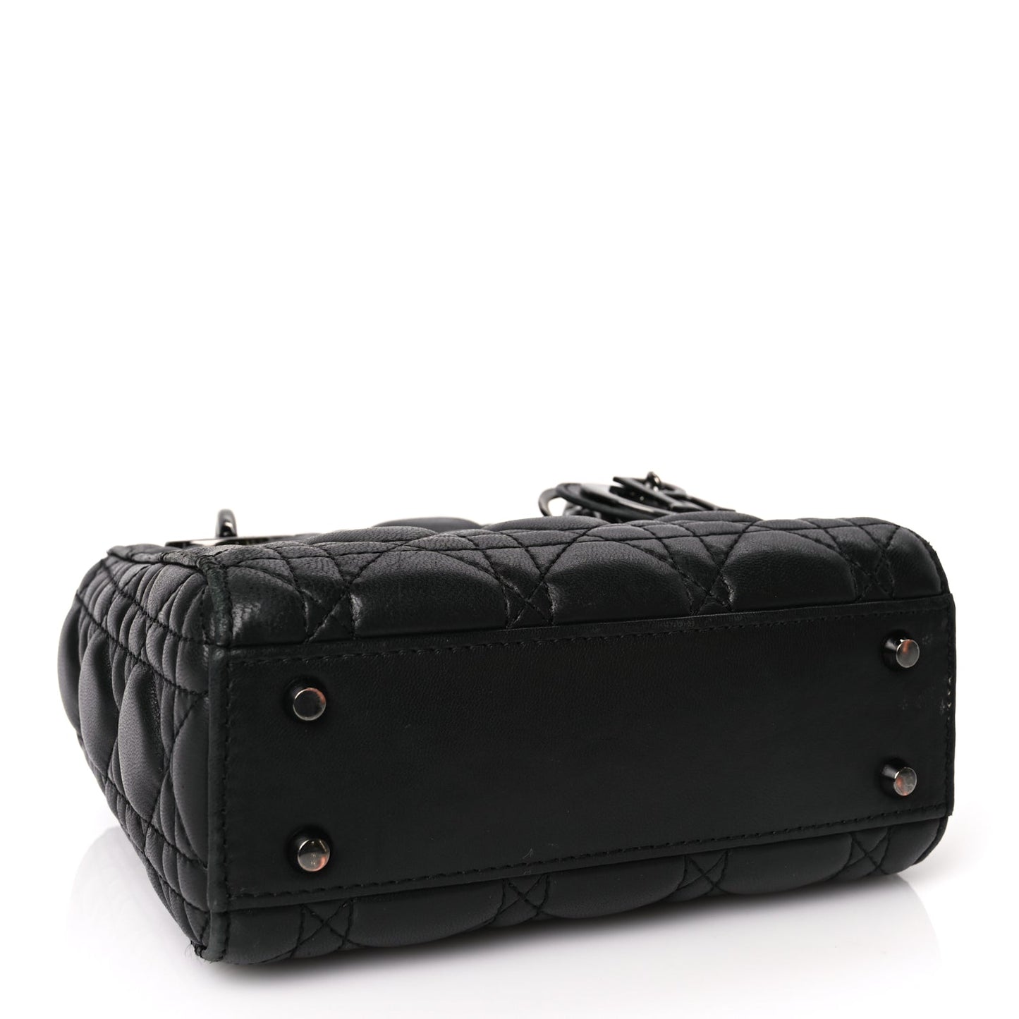Christian Dior Lambskin Cannage Mini Lady Dior Black