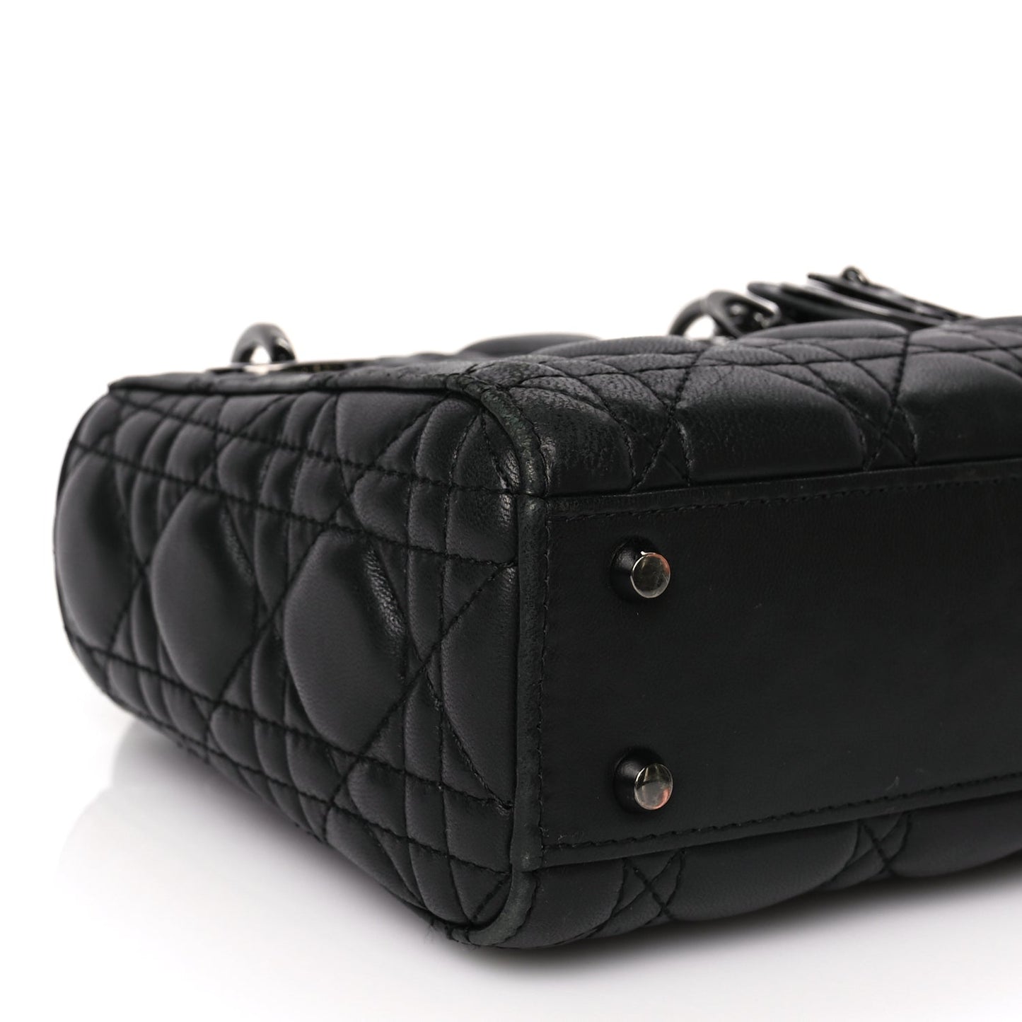 Christian Dior Lambskin Cannage Mini Lady Dior Black