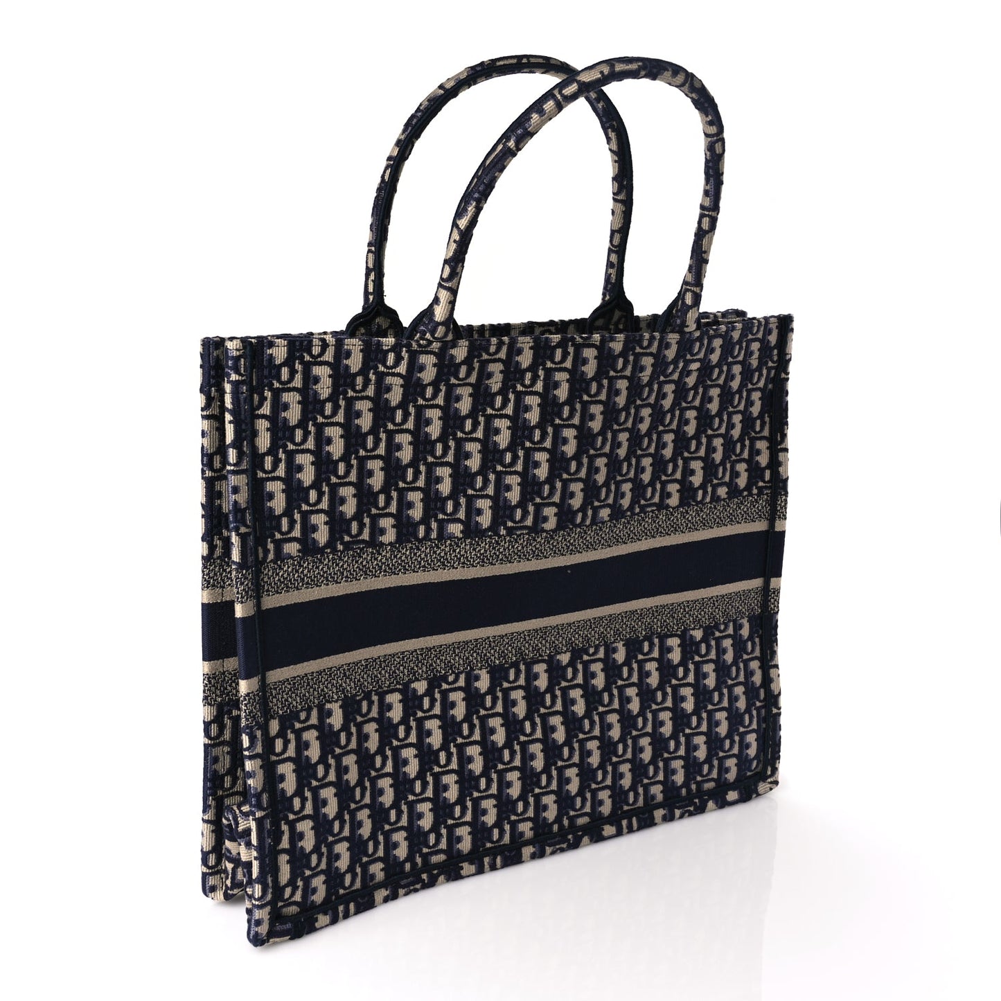 Christian Dior Oblique Large Book Tote  Blue Multicolor