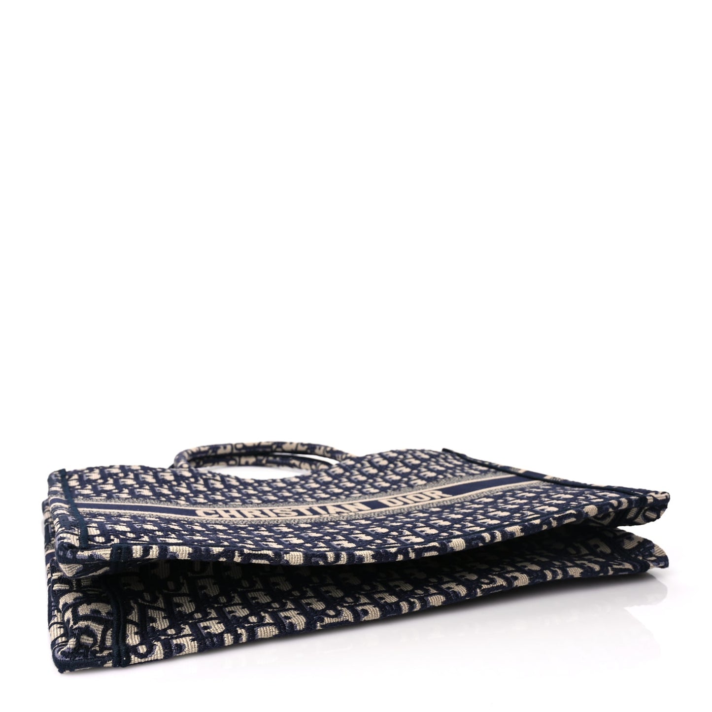 Christian Dior Oblique Large Book Tote  Blue Multicolor