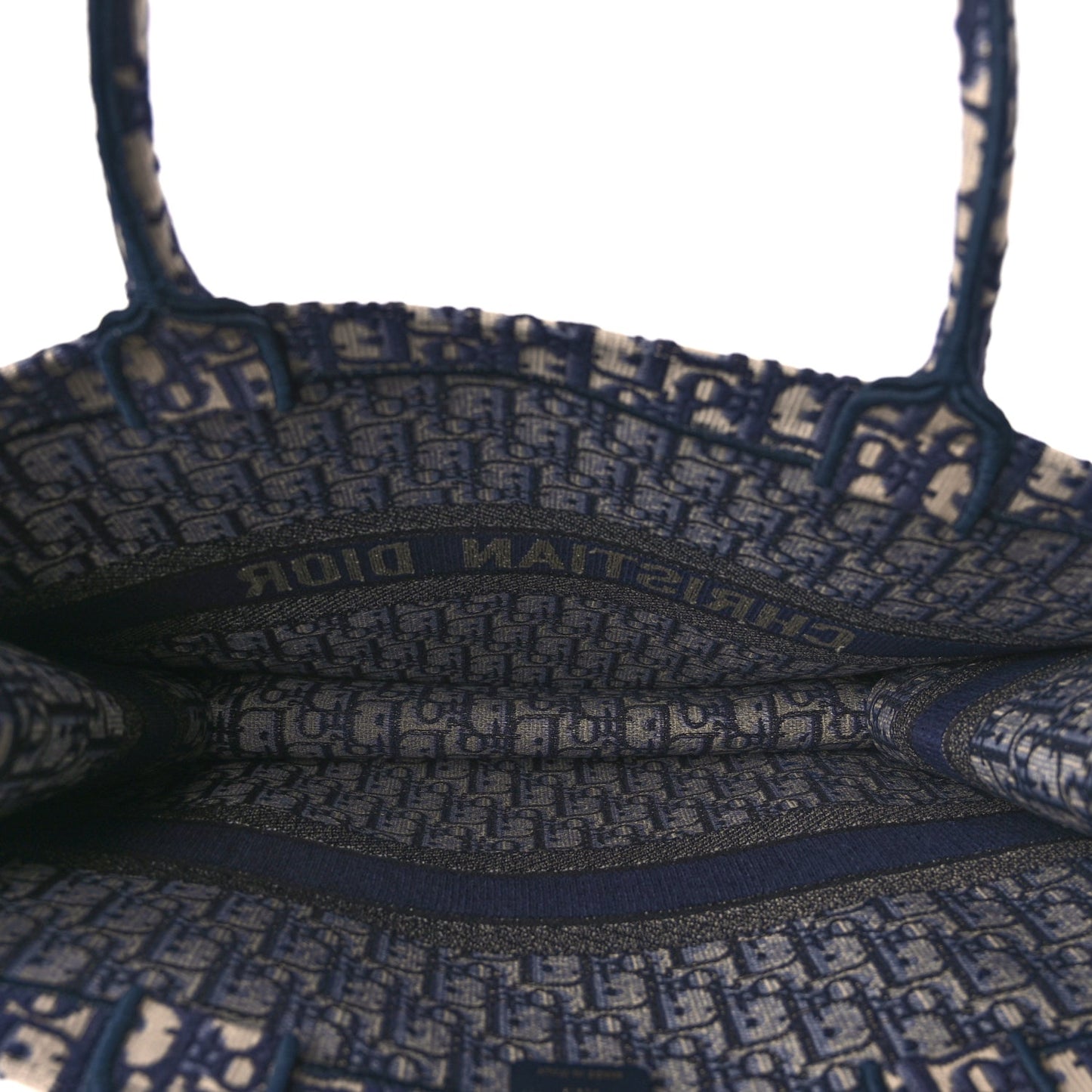 Christian Dior Oblique Large Book Tote  Blue Multicolor