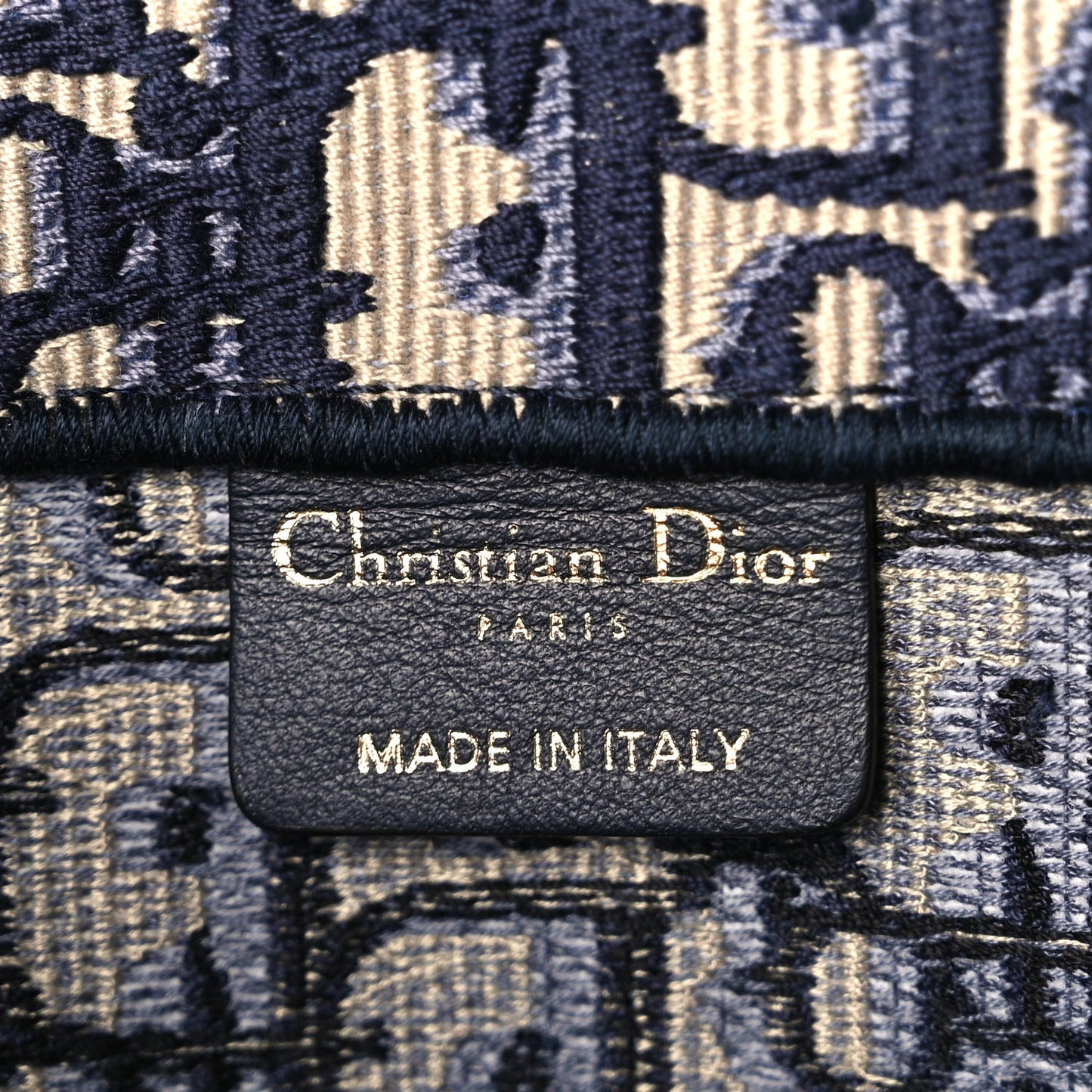 Christian Dior Oblique Large Book Tote  Blue Multicolor