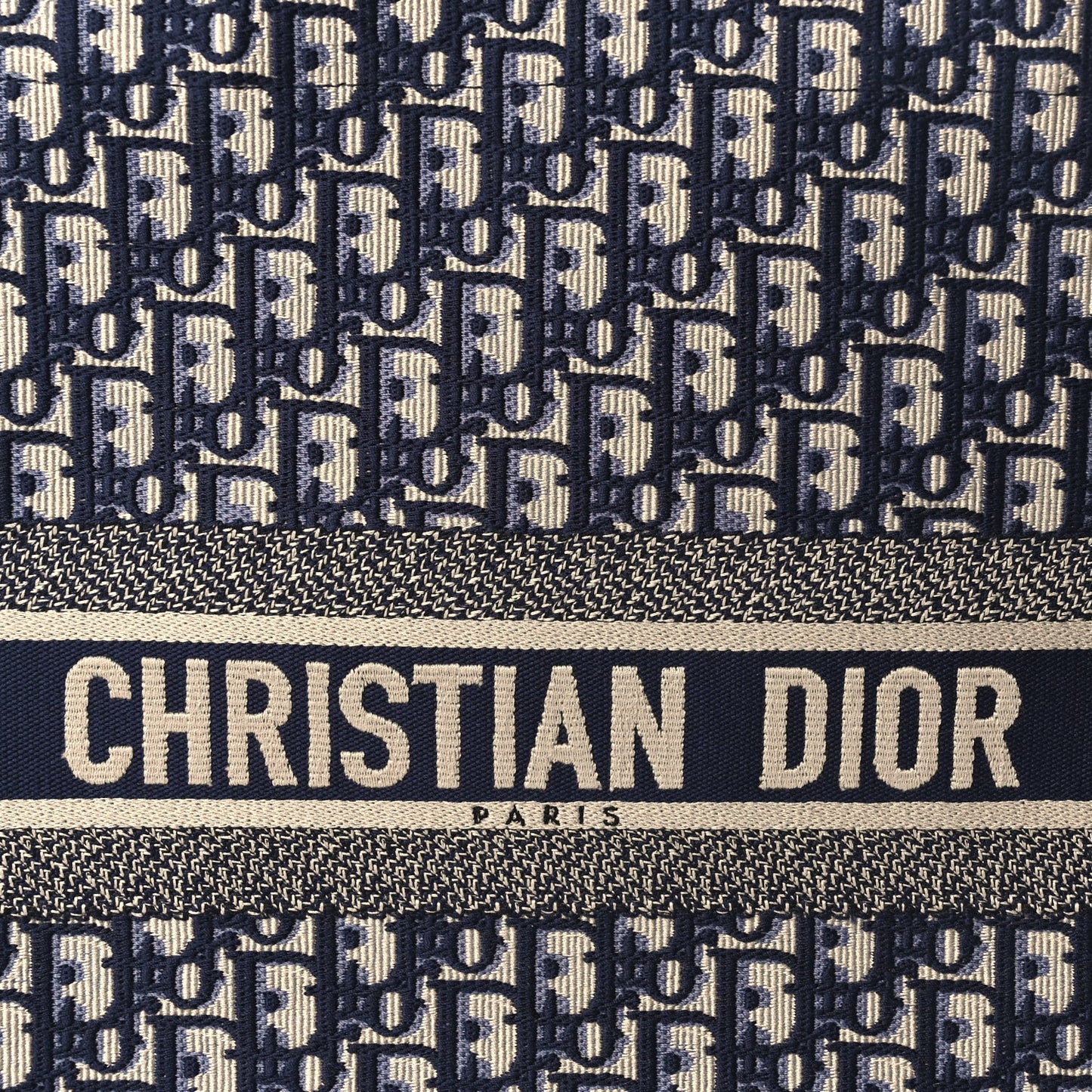 Christian Dior Oblique Large Book Tote  Blue Multicolor
