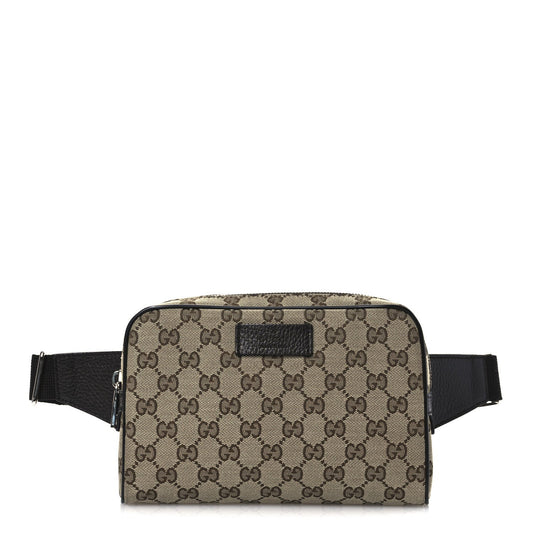 Gucci Monogram Belt Bag Dark Brown
