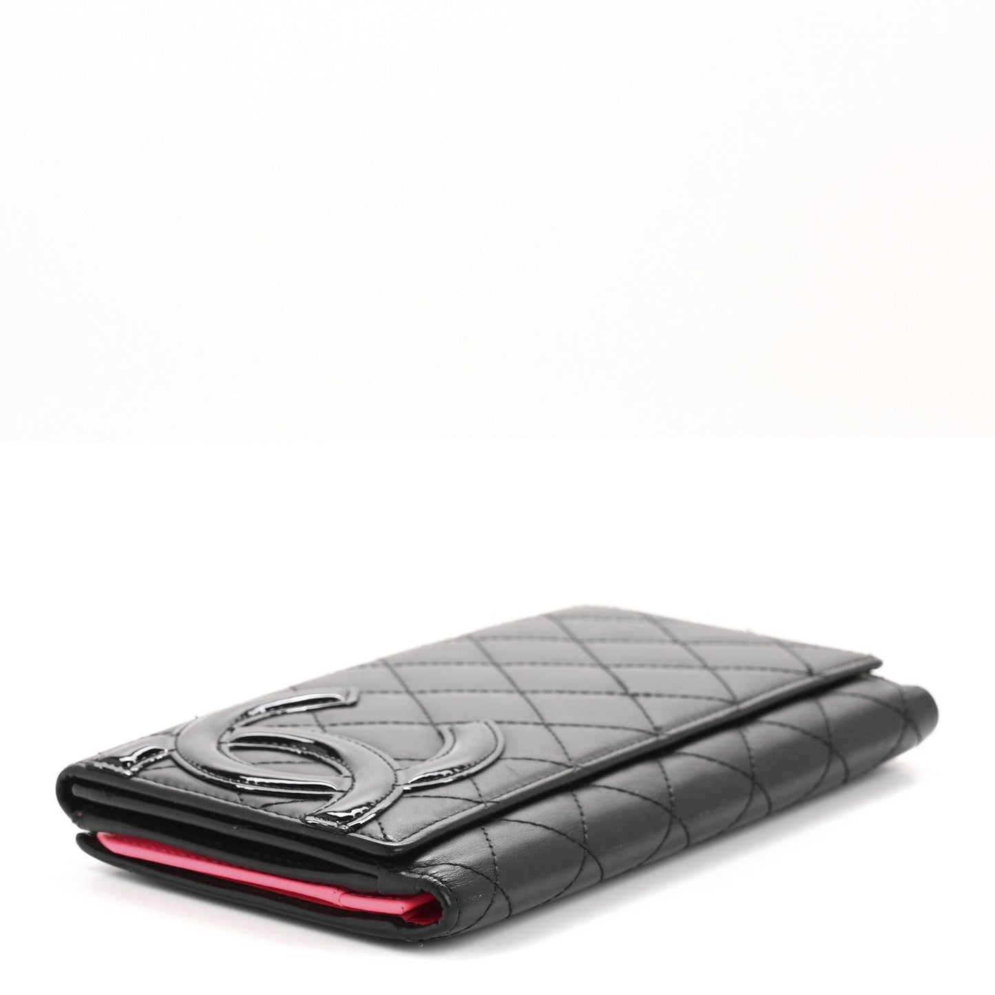 Chanel Calfskin Quilted Cambon Long Double Wallet Black