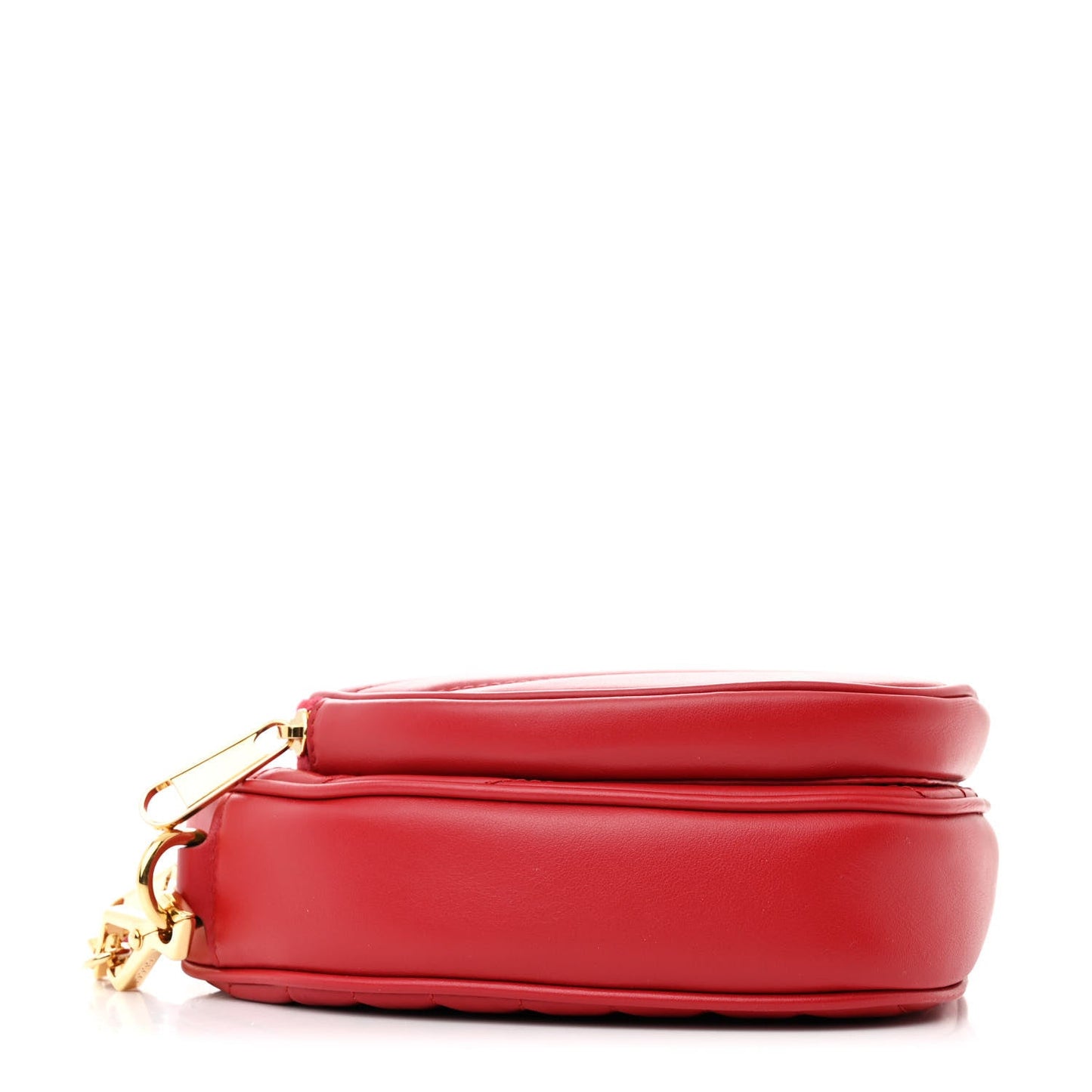 Gucci Calfskin Matelasse Diagonal Mini InterLocking G Heart Shoulder Bag Hibiscus Red