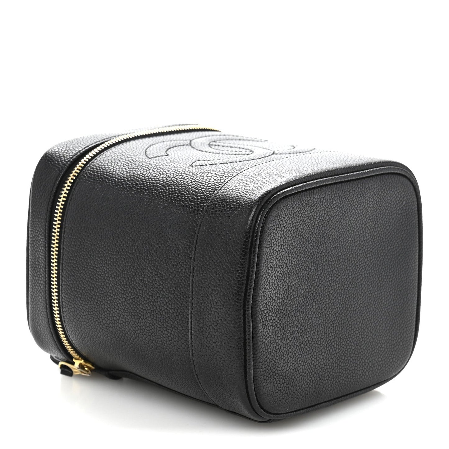 Chanel Caviar Vanity Cosmetic Case Black