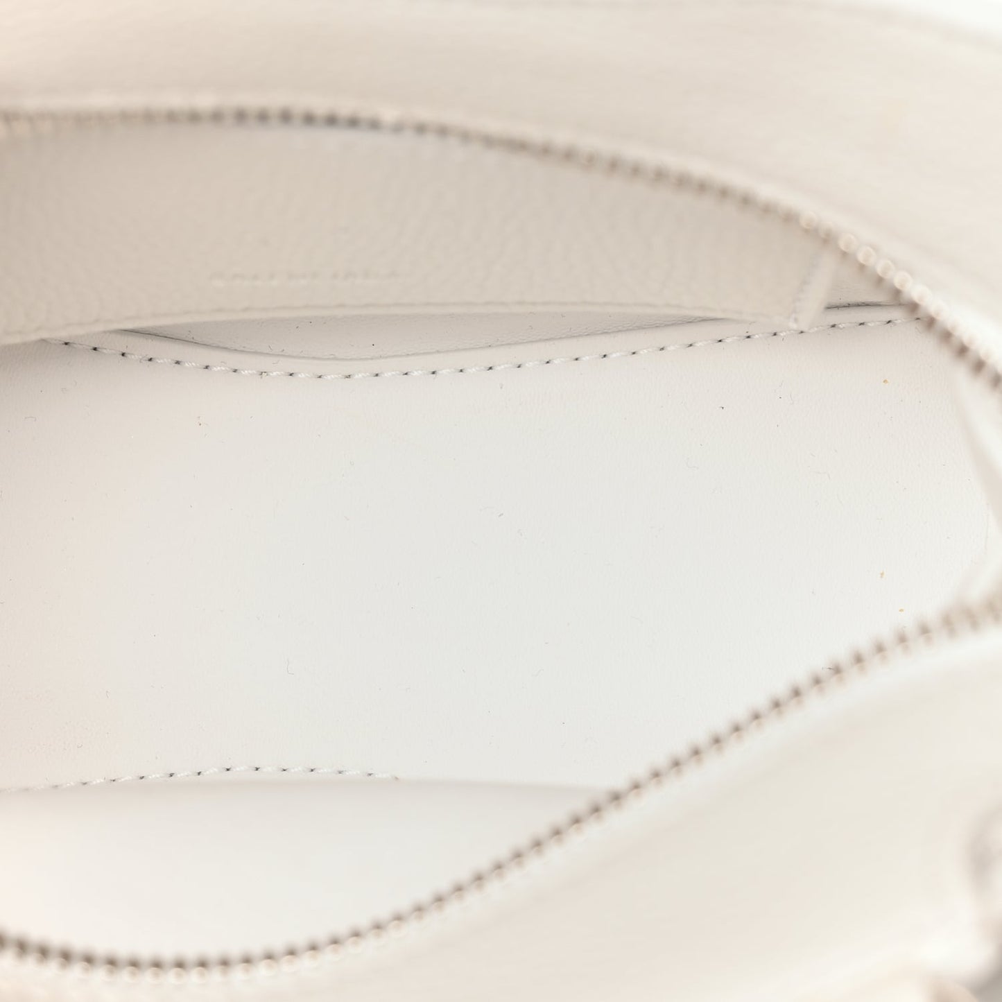 Balenciaga Grained Calfskin Neo Classic Silver Hardware Nano City Crossbody White