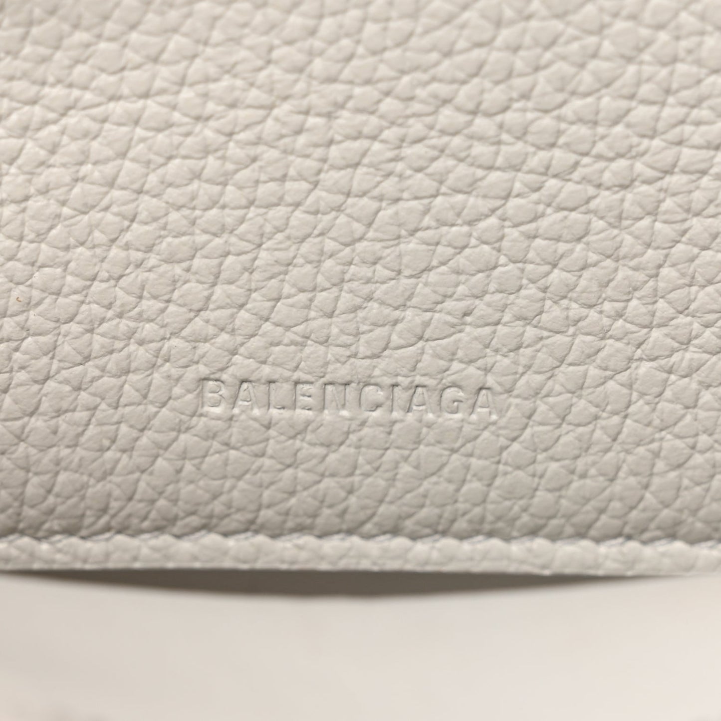 Balenciaga Grained Calfskin Neo Classic Silver Hardware Nano City Crossbody White