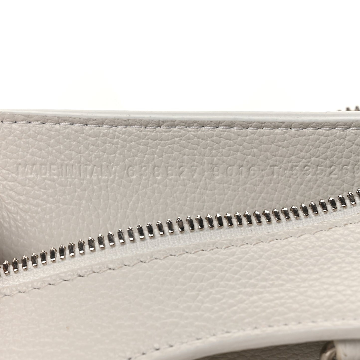 Balenciaga Grained Calfskin Neo Classic Silver Hardware Nano City Crossbody White