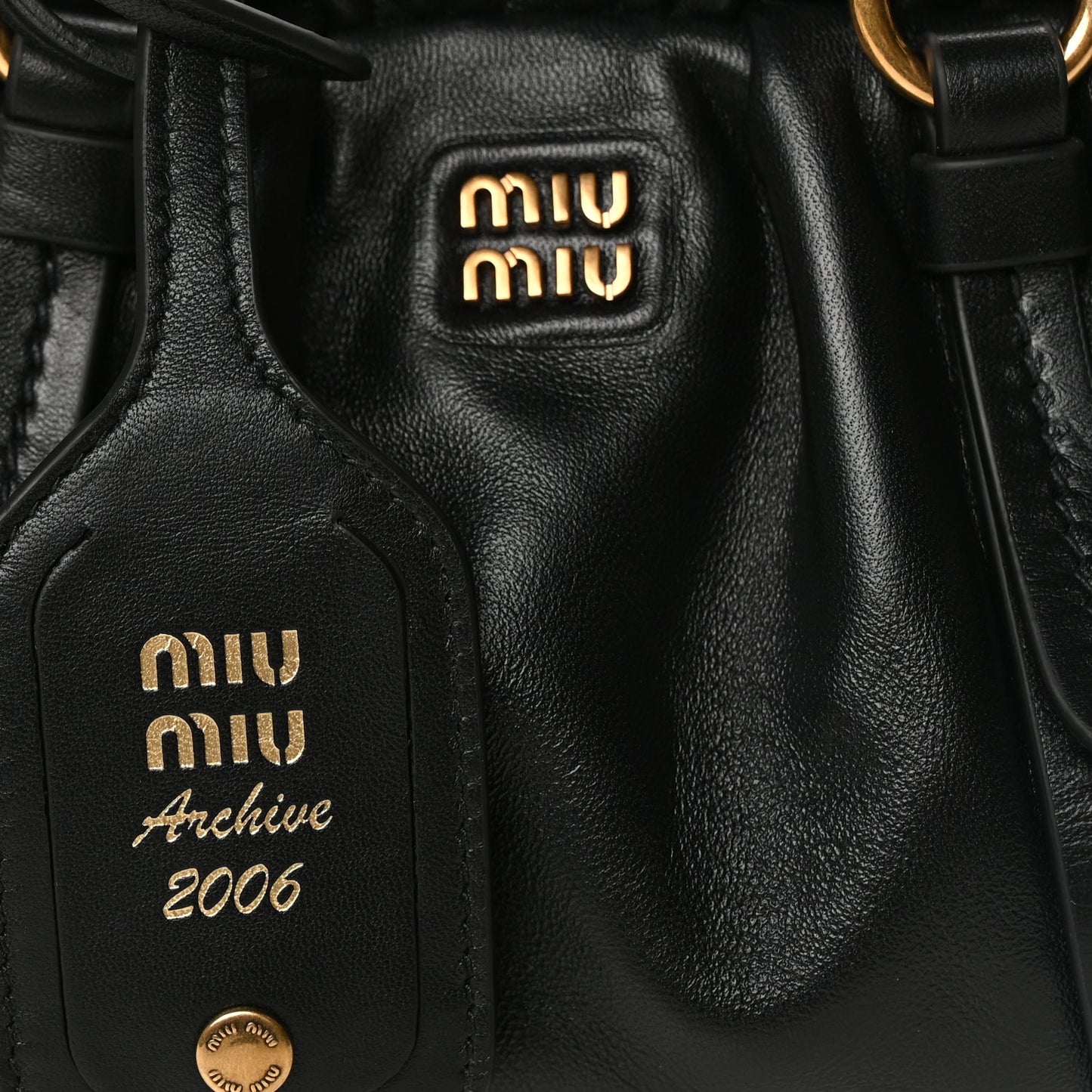 Miu Miu Nappa Mini Joie Shoulder Bag Black