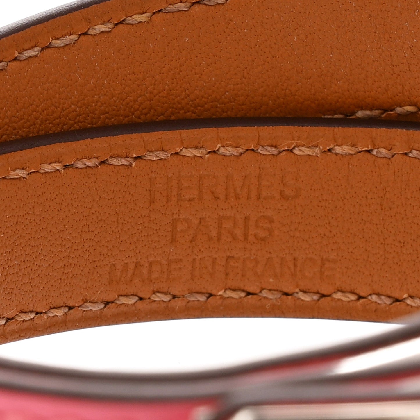Hermes Swift Kelly Double Tour Bracelet T2  Rose Azalee