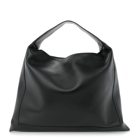 Bottega Veneta Silky Calfskin Large Hop Black