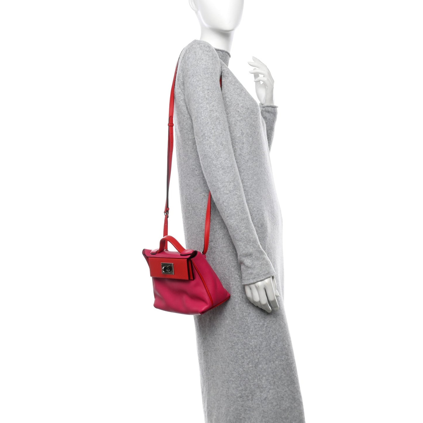 Hermes Evercolor Swift 24/24 21 Rose Mexico Rouge De Coeur Rose Mexico Rouge de Coeur