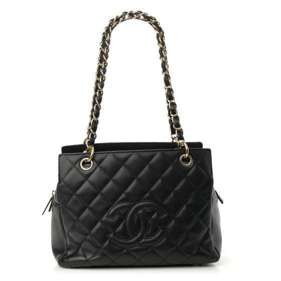 Chanel Caviar Quilted Petit Timeless Tote PTT Black