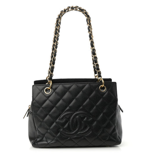 Chanel Caviar Quilted Petit Timeless Tote PTT Black