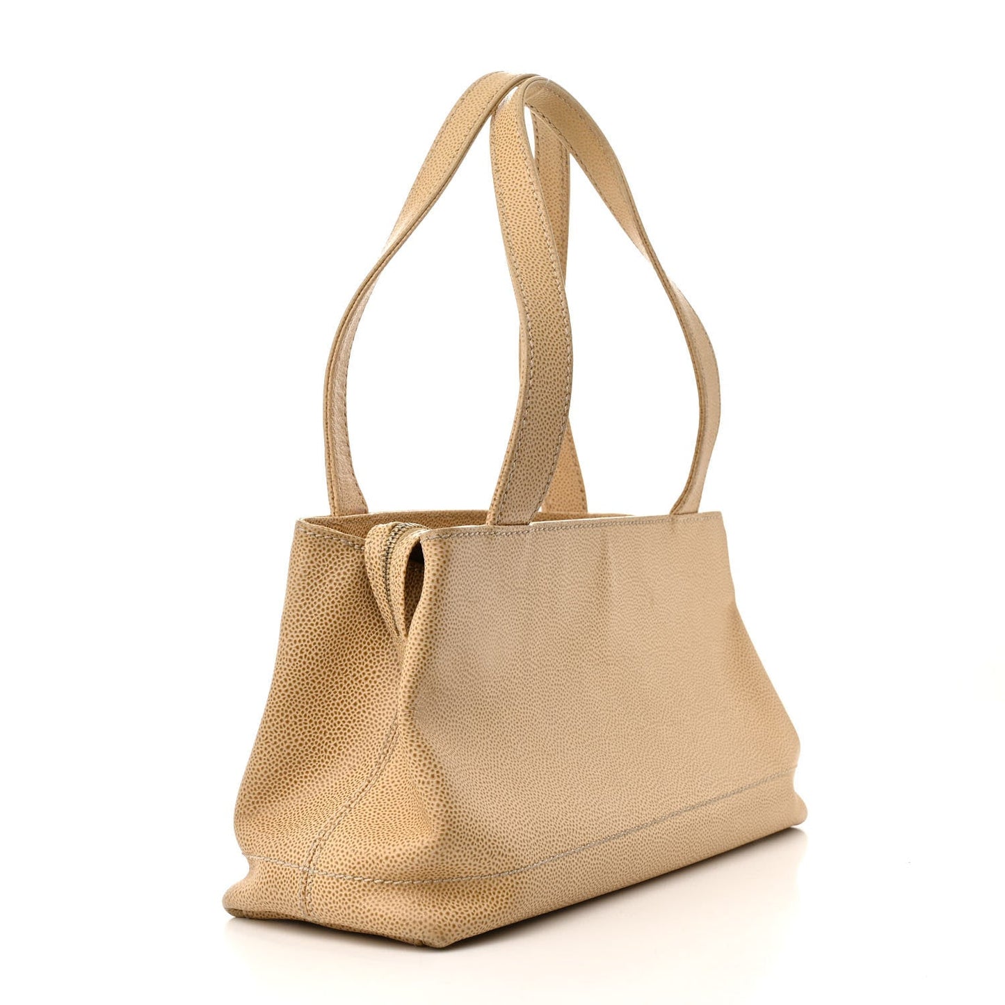 Chanel Caviar CC Shoulder Bag Beige