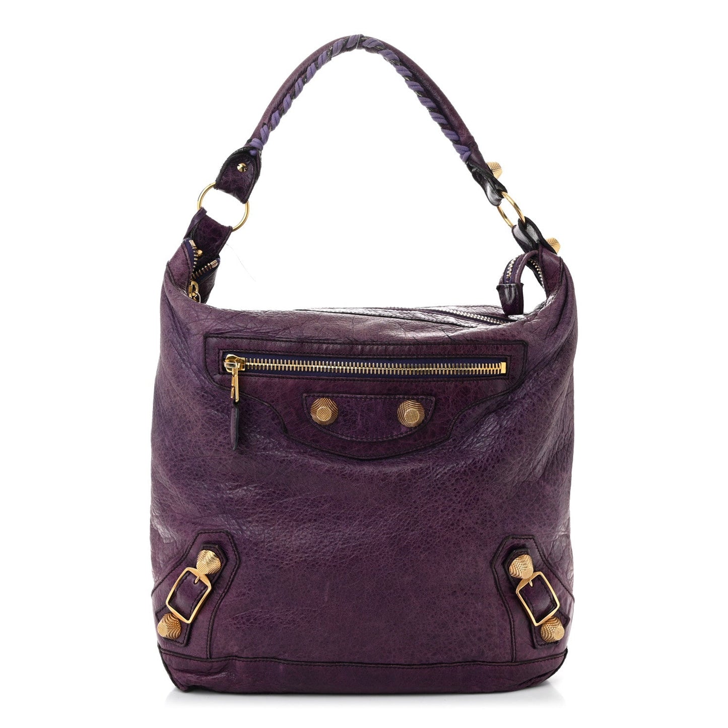 Balenciaga Agneau Giant 21 Gold Hardware Day Hobo Raisin