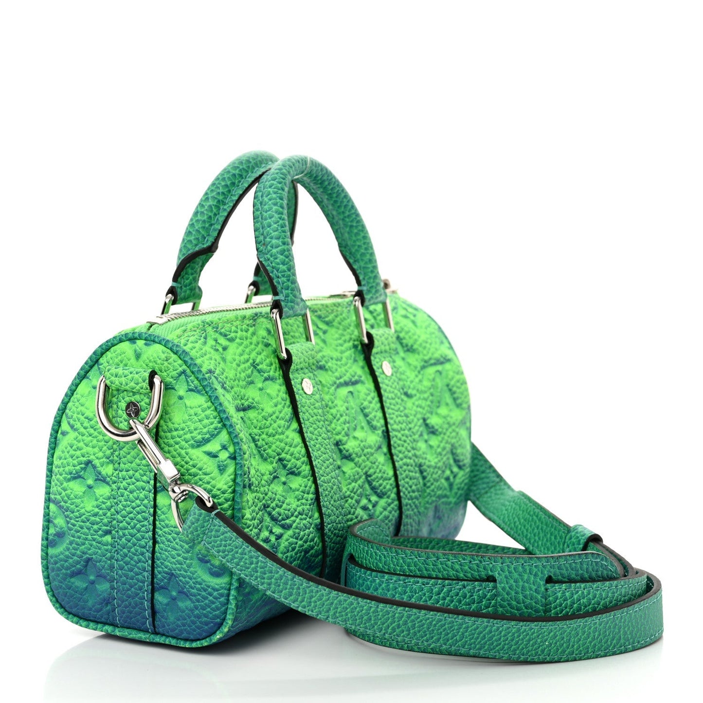 Louis Vuitton Taurillon Illusion Keepall XS Bleu Vert
