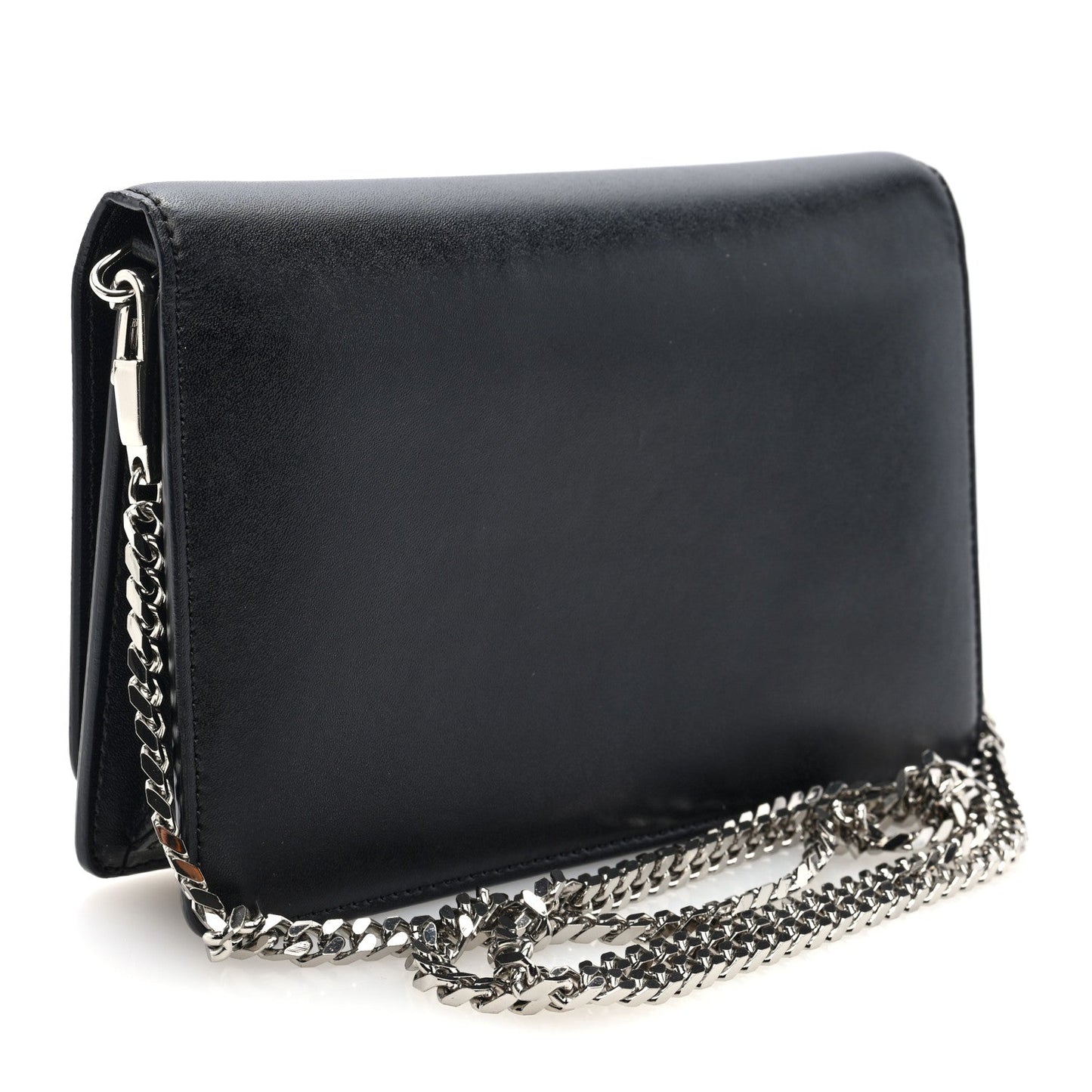 Givenchy Calfskin Star Pandora Chain Wallet Black