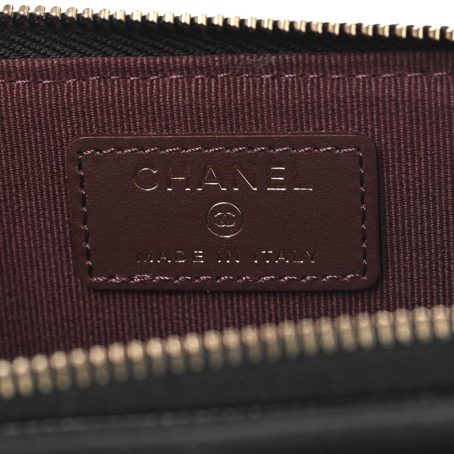 Chanel Caviar Quilted CC Zip Around Card Holder Black