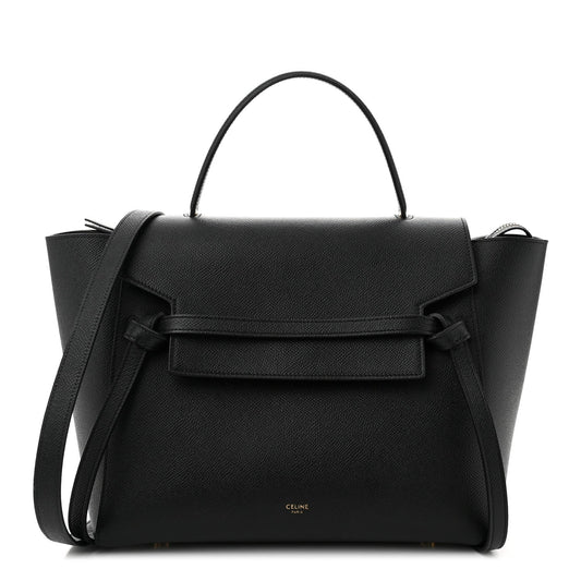 Celine Grained Calfskin Mini Belt Bag Black