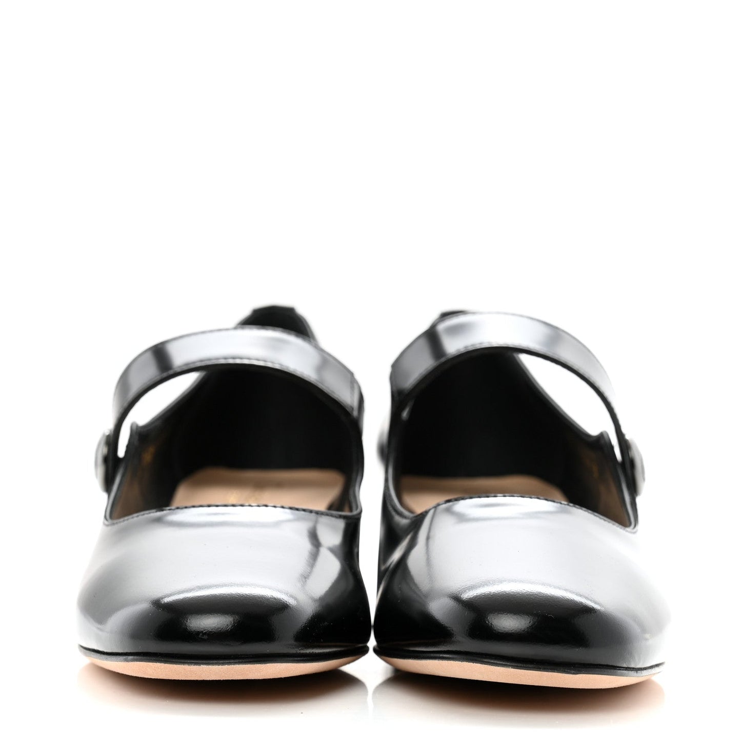 Christian Dior Brushed Calfskin Uniform 30mm Pumps 37.5 Black